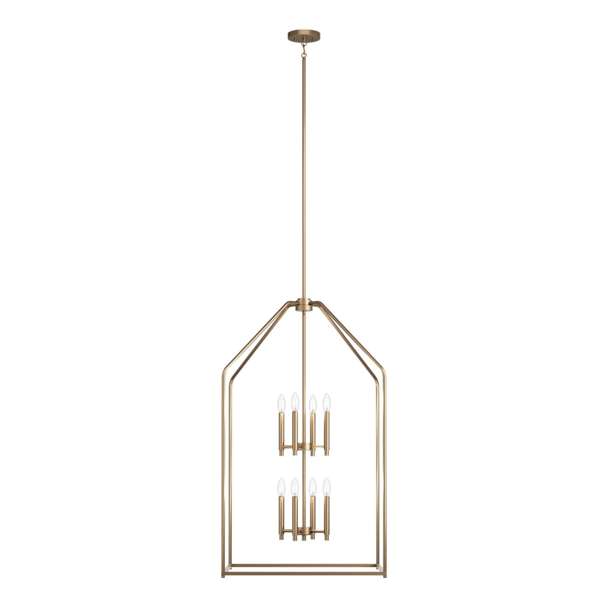 Madden 43" 8-Light Foyer Pendant, Champagne Bronze Finish - Bees Lighting