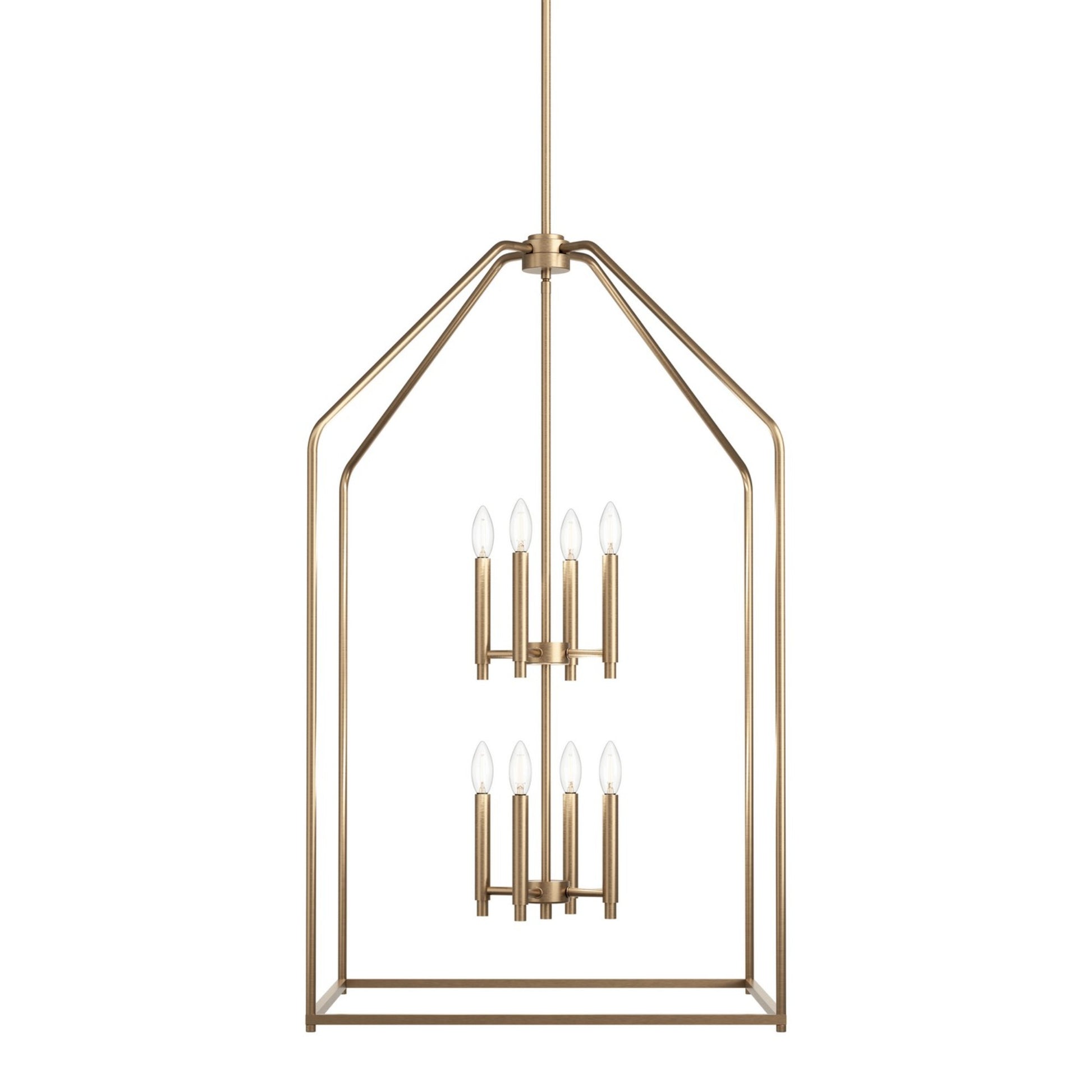 Madden 43" 8-Light Foyer Pendant, Champagne Bronze Finish - Bees Lighting
