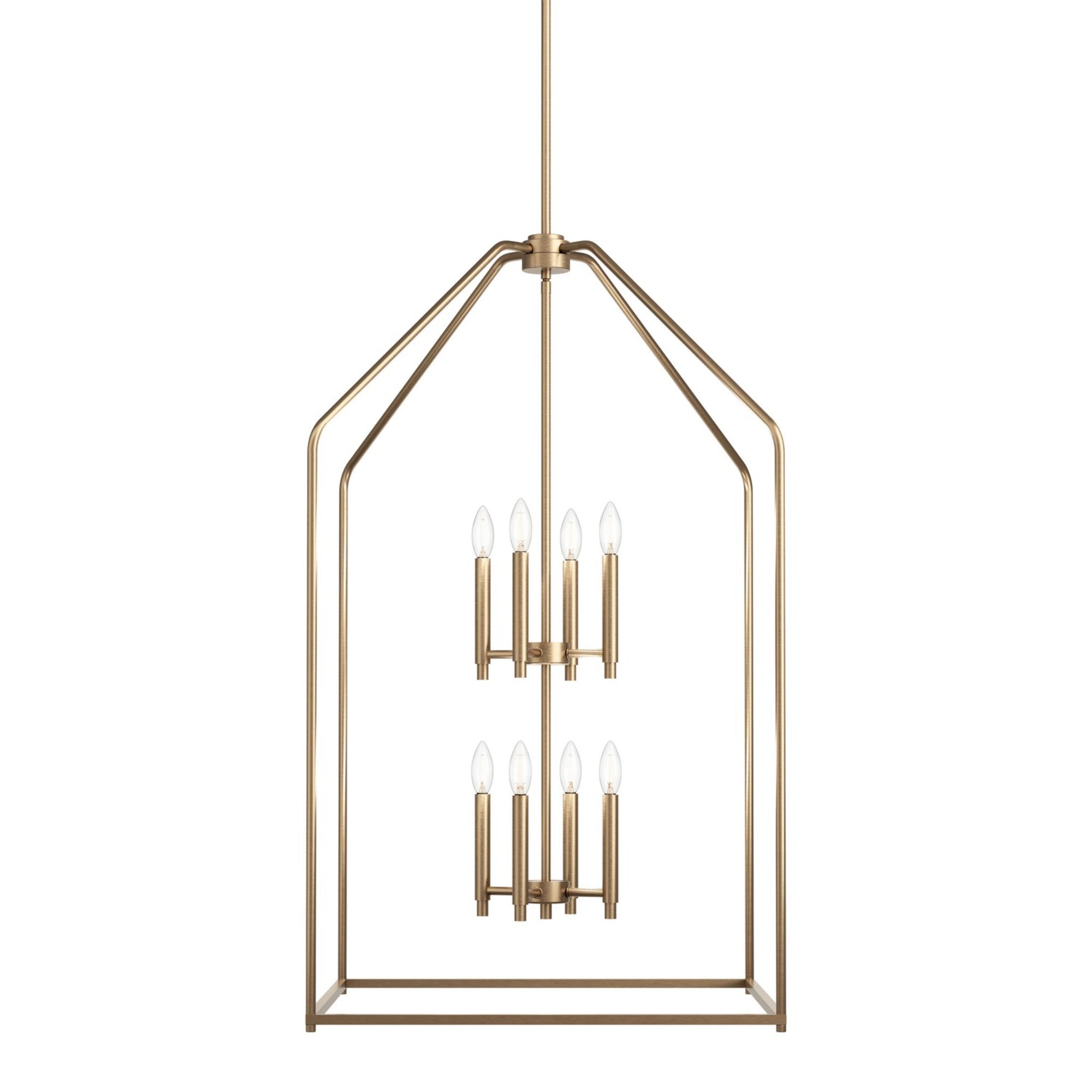 Madden 43" 8-Light Foyer Pendant, Champagne Bronze Finish - Bees Lighting