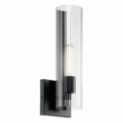 Jemsa 12" Wall Sconce, Black Finish - Bees Lighting