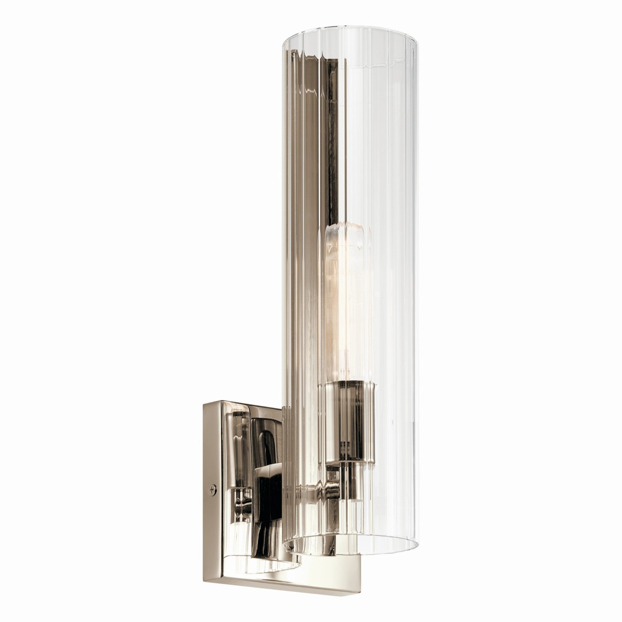 Jemsa 12" Wall Sconce, Polished Nickel Finish - Bees Lighting