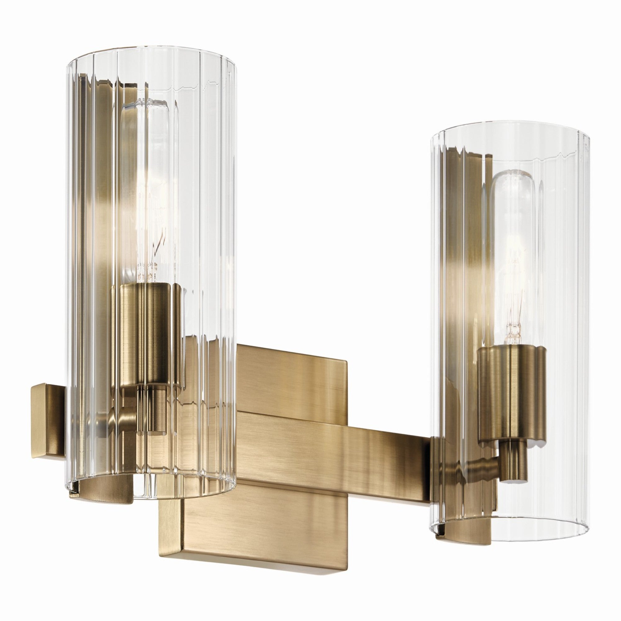 Jemsa 14" 2-Light Vanity Light, Champagne Bronze Finish - Bees Lighting