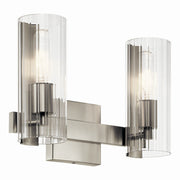 Jemsa 14" 2-Light Vanity Light, Brushed Nickel Finish - Bees Lighting
