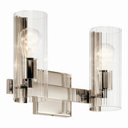 Jemsa 14" 2-Light Vanity Light, Polished Nickel Finish - Bees Lighting