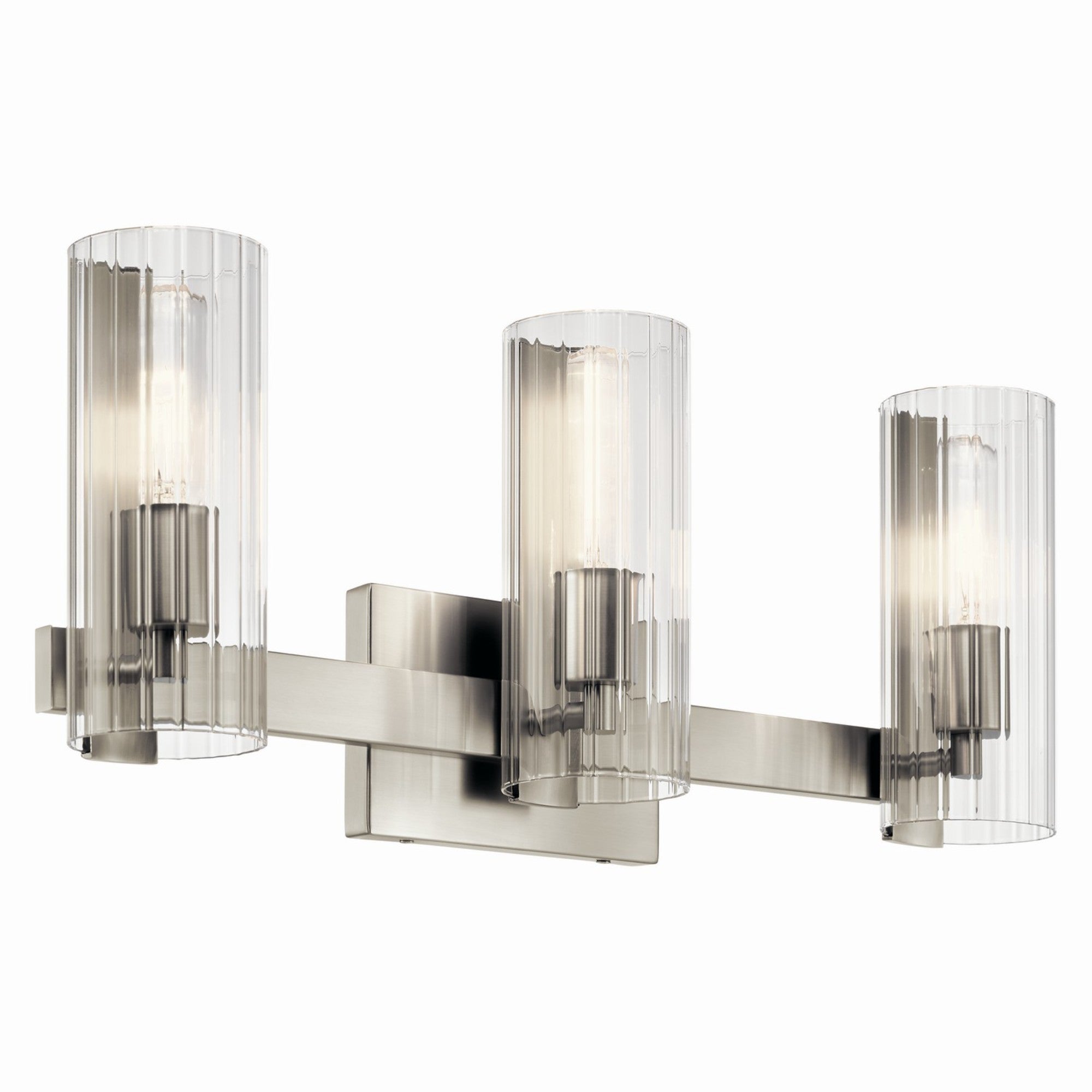 Jemsa 23" 3-Light Vanity Light, Brushed Nickel Finish - Bees Lighting