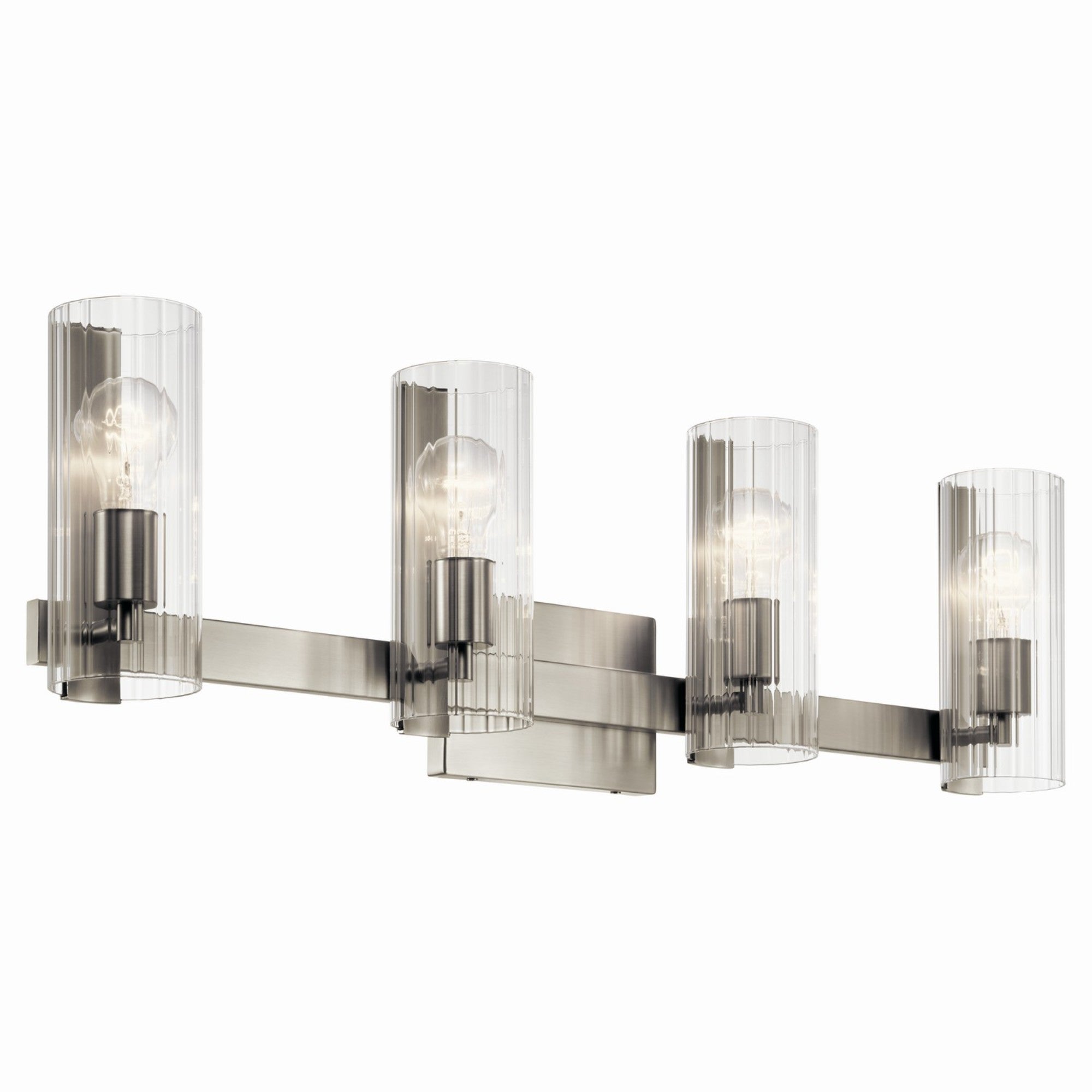 Jemsa 32" 4-Light Vanity Light, Brushed Nickel Finish - Bees Lighting