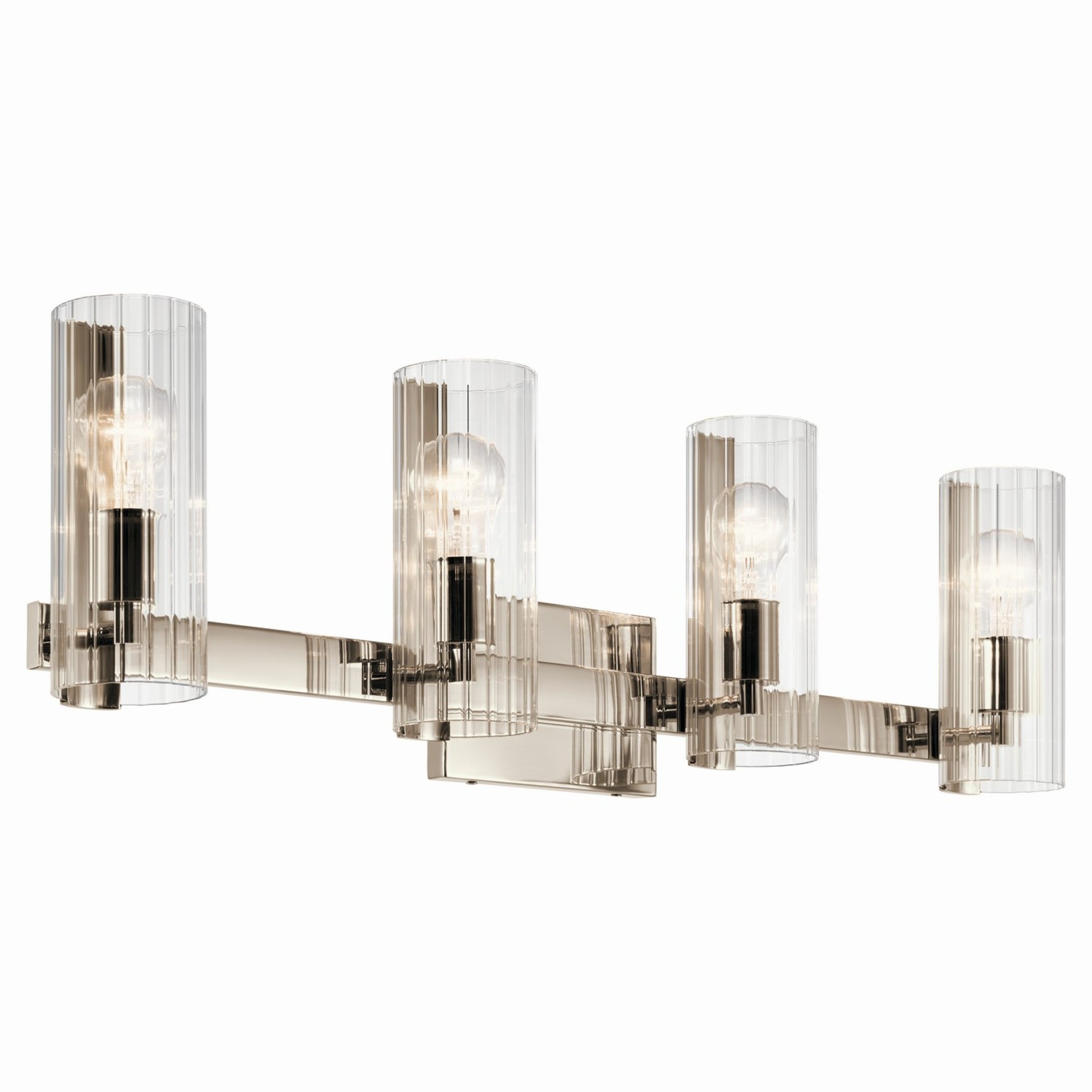 Jemsa 32" 4-Light Vanity Light, Polished Nickel Finish - Bees Lighting
