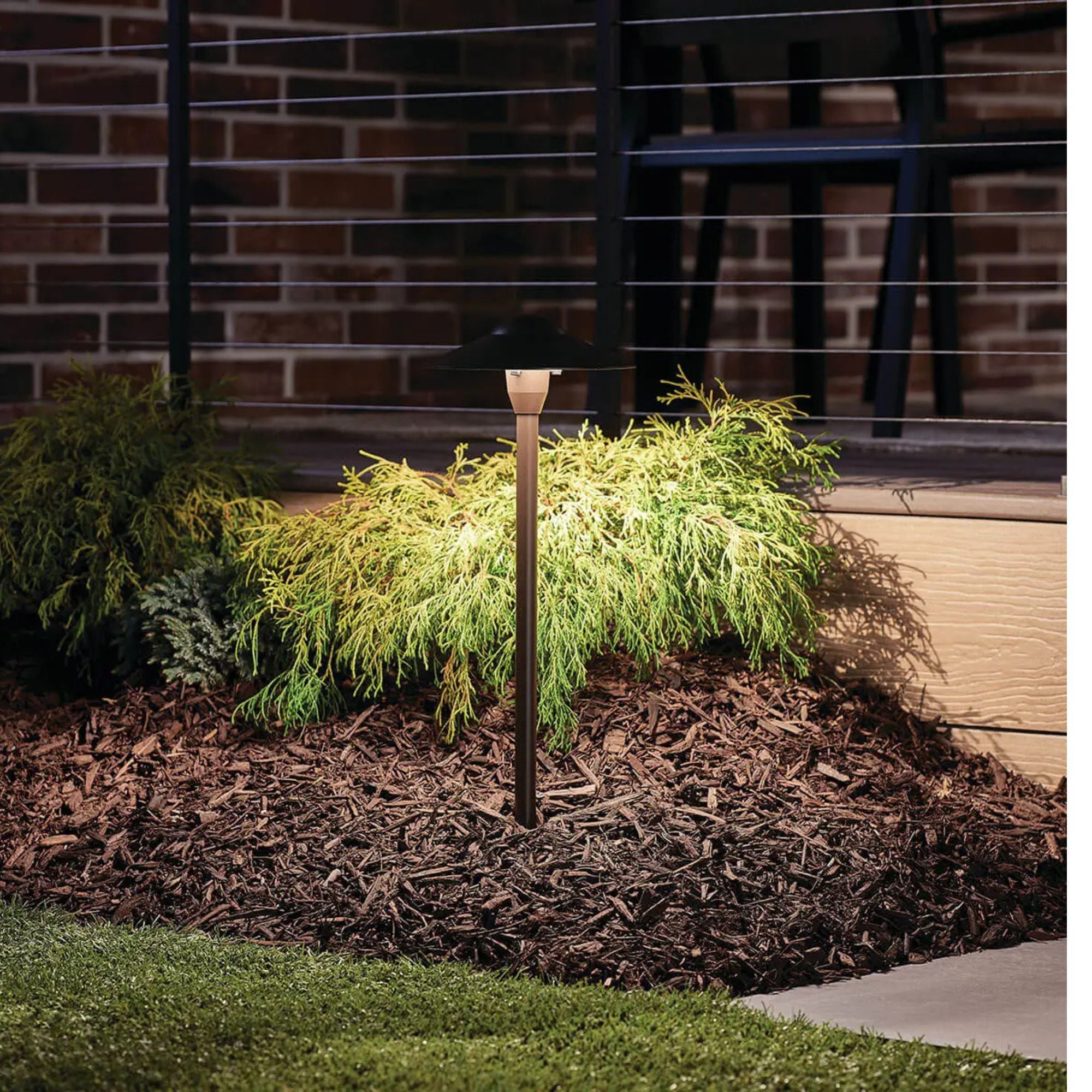 LED Retrofit 8" Dome Path Light, Textured Architectural Bronze