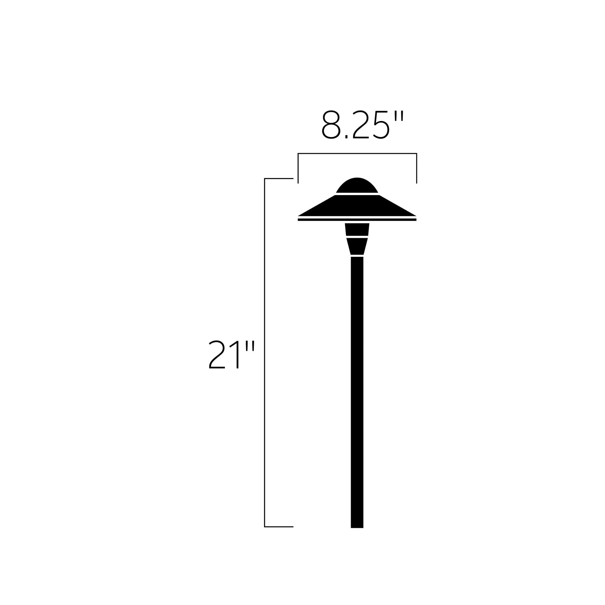 LED Retrofit 8" Dome Path Light, Textured Architectural Bronze