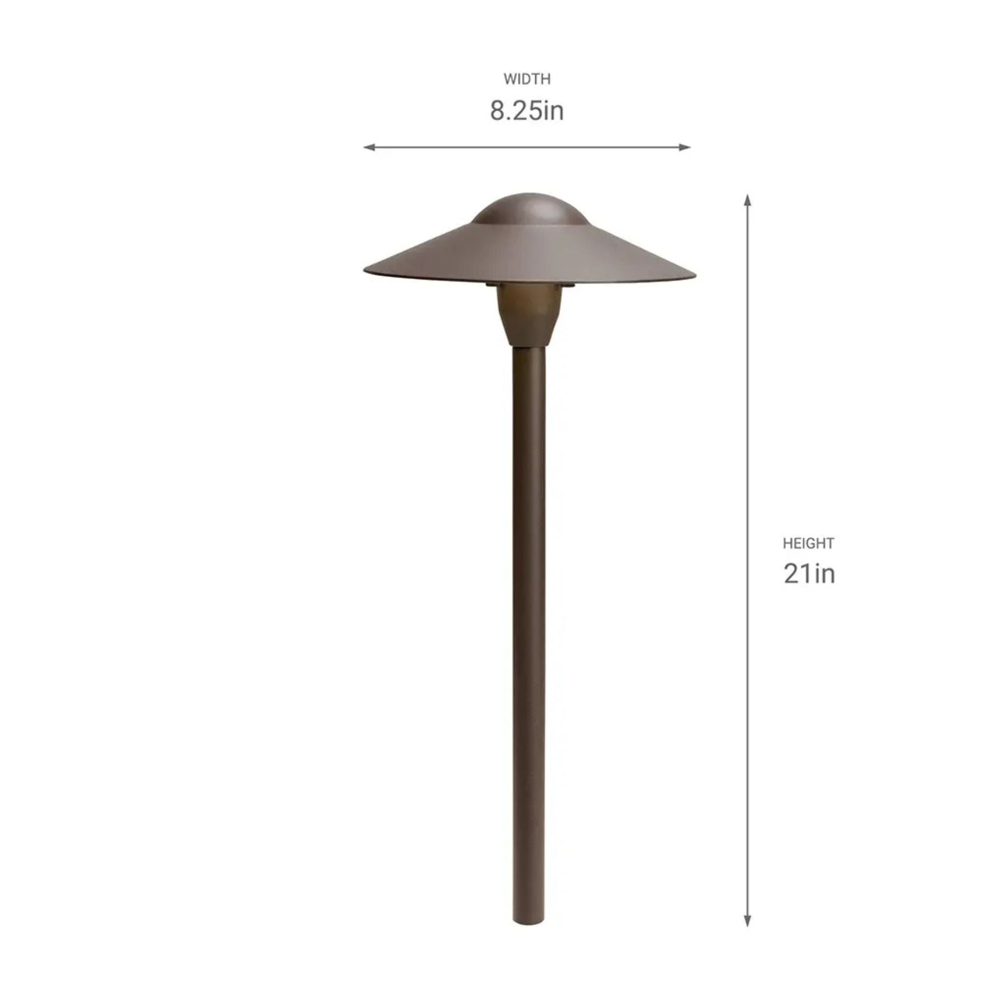 LED Retrofit 8" Dome Path Light, Textured Architectural Bronze