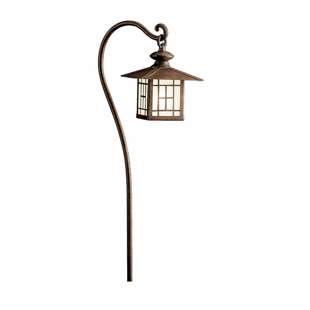 Mission Lantern Path Light, Brass, Patina Bronze - Bees Lighting