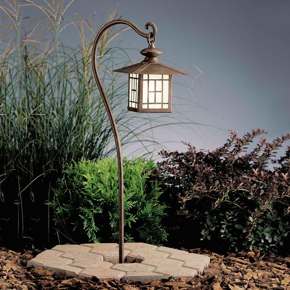 Mission Lantern Path Light, Brass, Patina Bronze - Bees Lighting