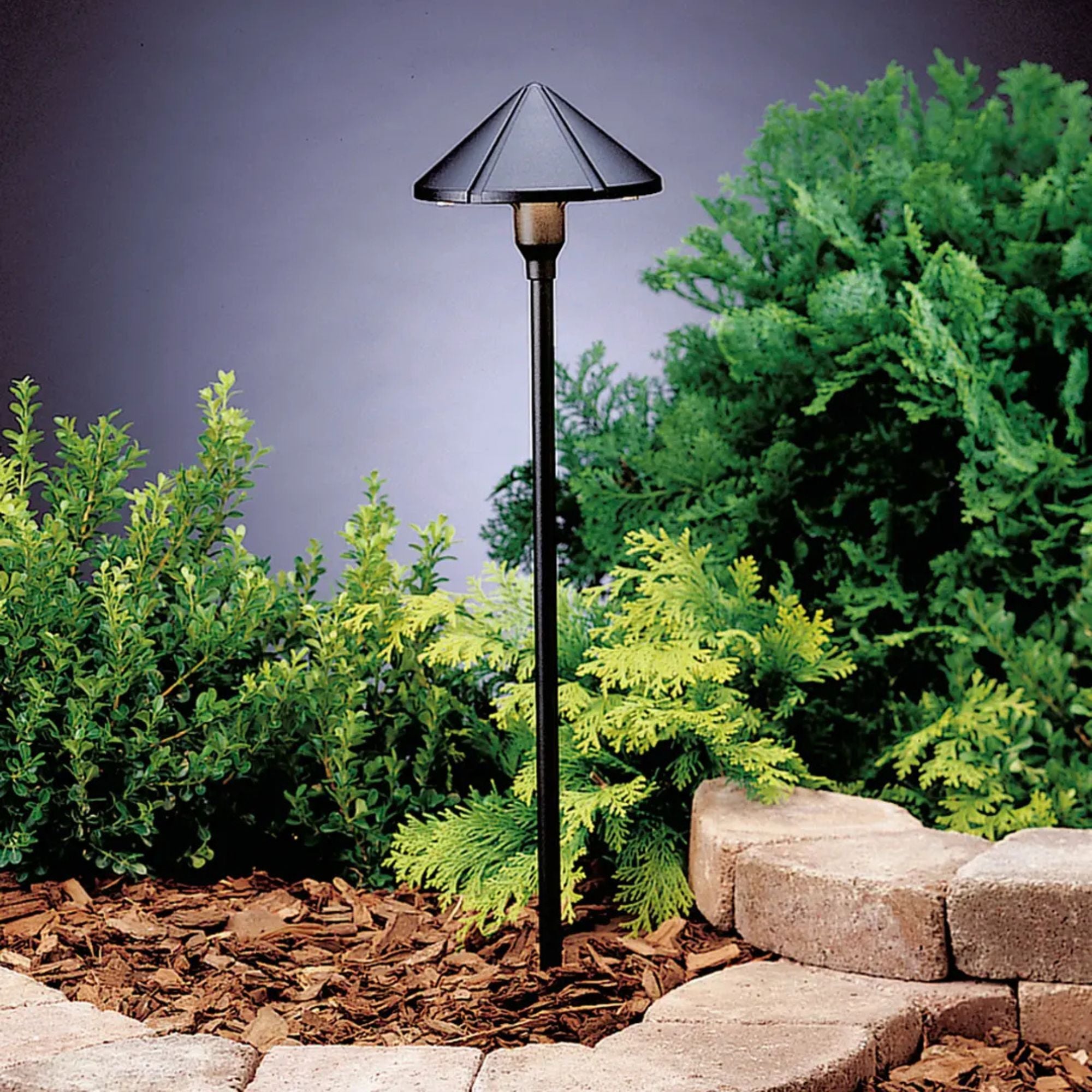 Center Mount Path Light, Textured Black