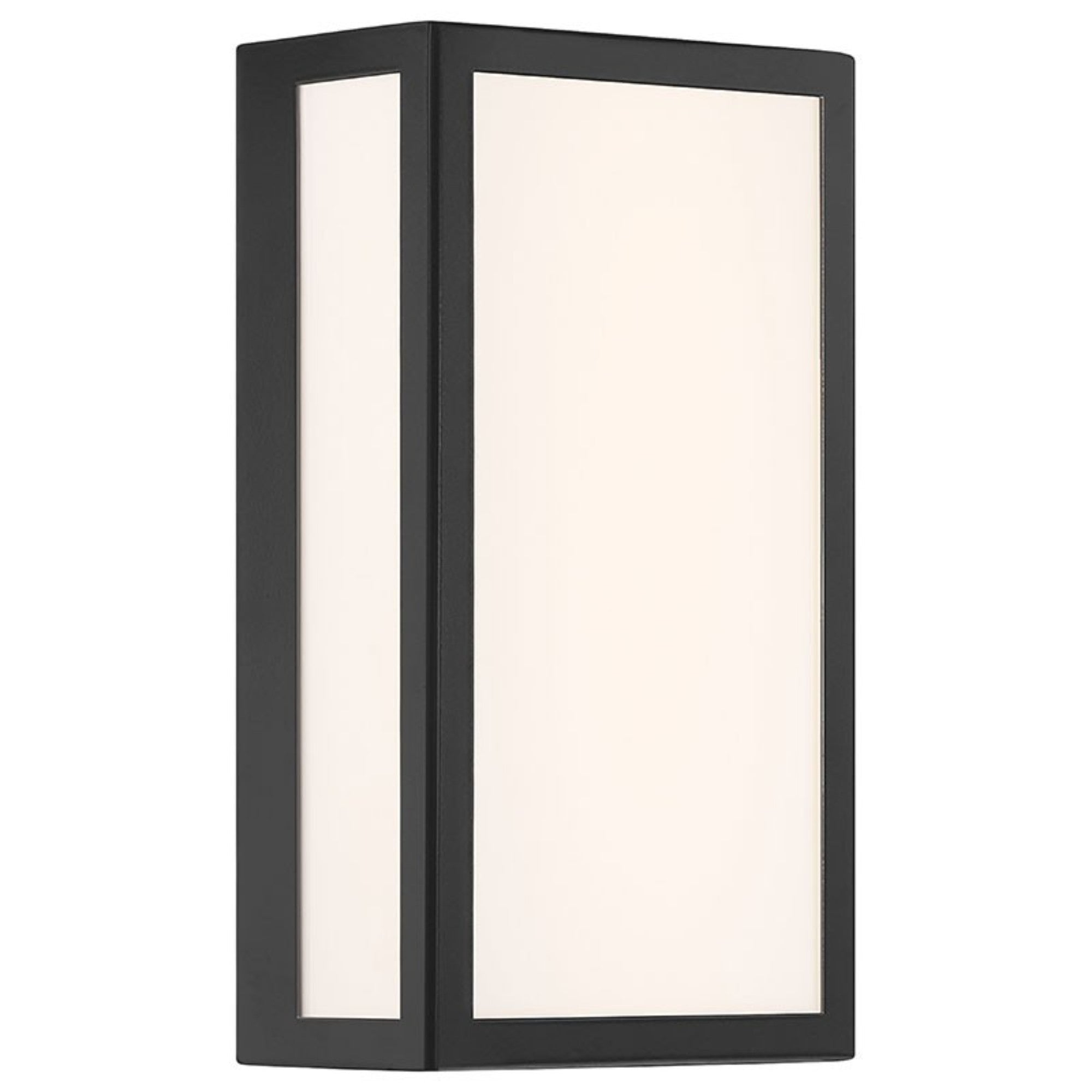 GEO Dual Voltage 12" LED Outdoor Wall Sconce, Black Finish - Bees Lighting