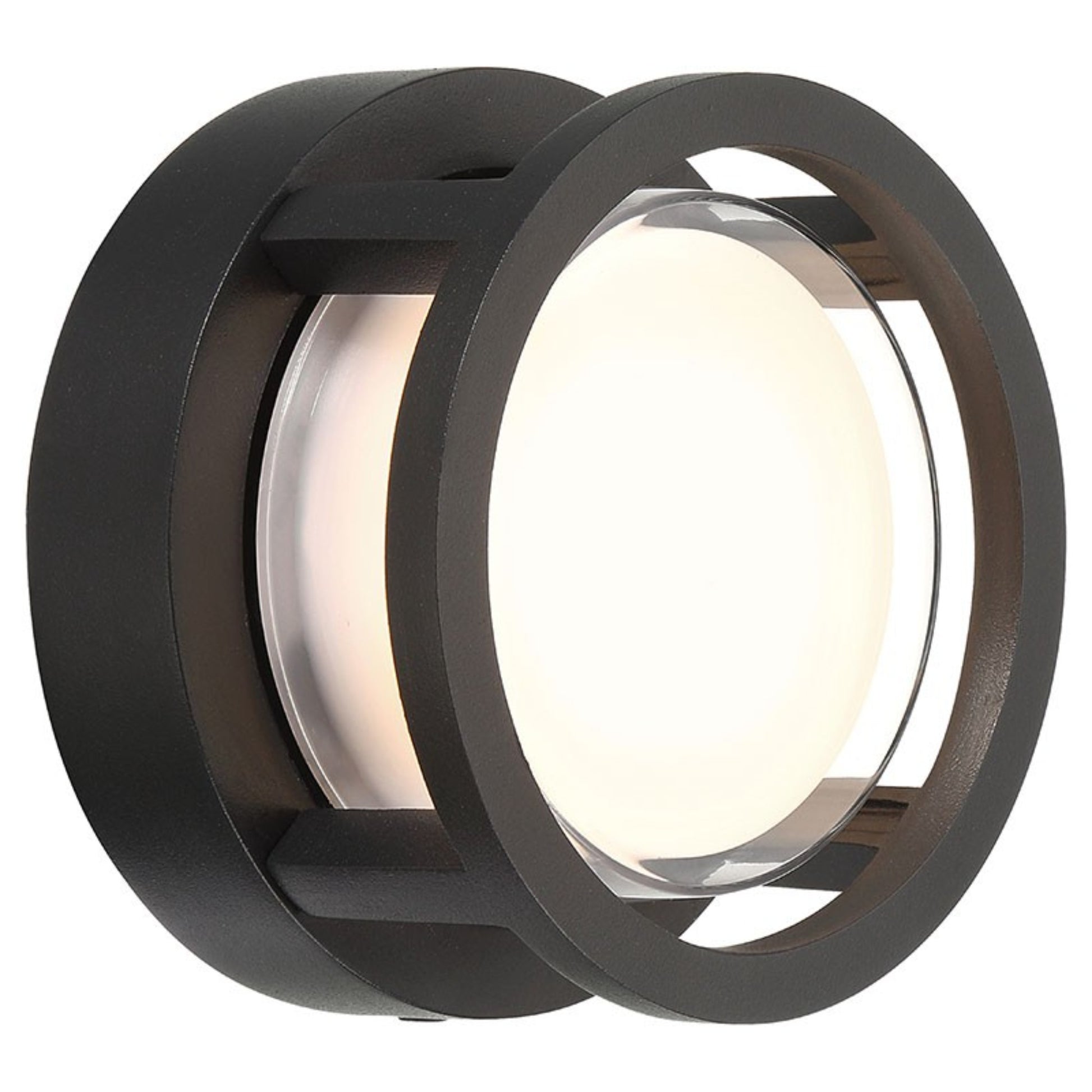 Spoke 5" LED Outdoor Wall Sconce, Black Finish - Bees Lighting