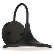Pella 8" LED Outdoor Wall Sconce, Black Finish - Bees Lighting