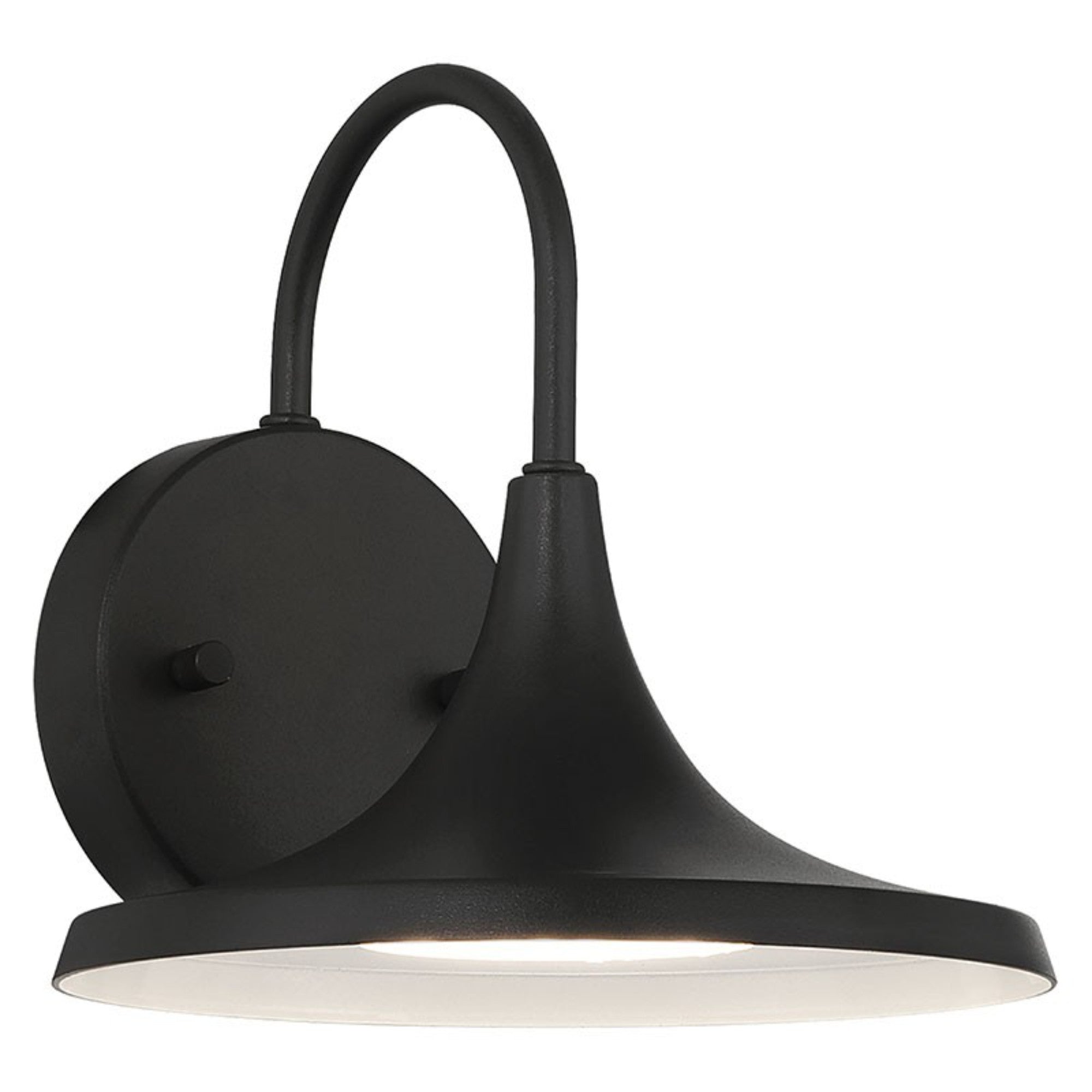 Pella 8" LED Outdoor Wall Sconce, Black Finish - Bees Lighting