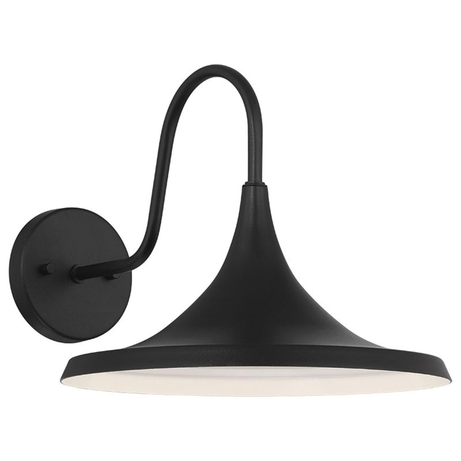 Pella 13" LED Outdoor Wall Sconce, Black Finish - Bees Lighting