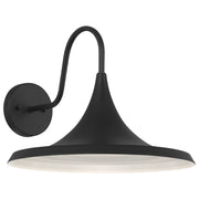 Pella 17" LED Outdoor Wall Sconce, Black Finish - Bees Lighting