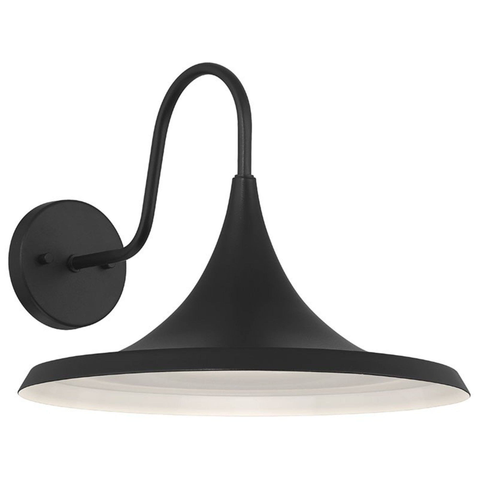 Pella 17" LED Outdoor Wall Sconce, Black Finish