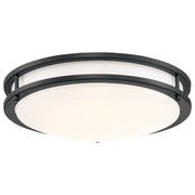 Solero III 12" LED Flush Mount, Matte Black Finish - Bees Lighting