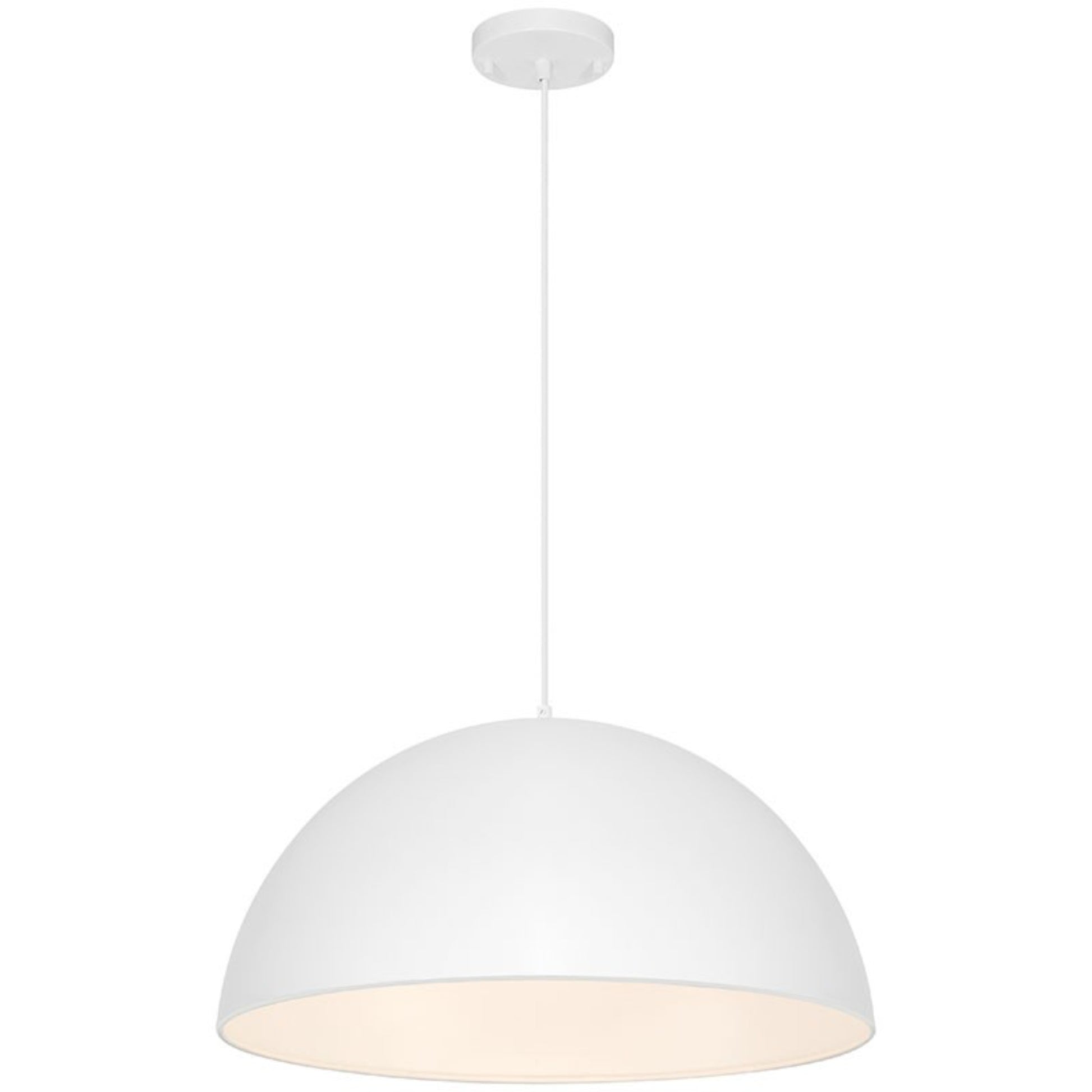 Huck 20" Pendant, Matte White Finish - Bees Lighting