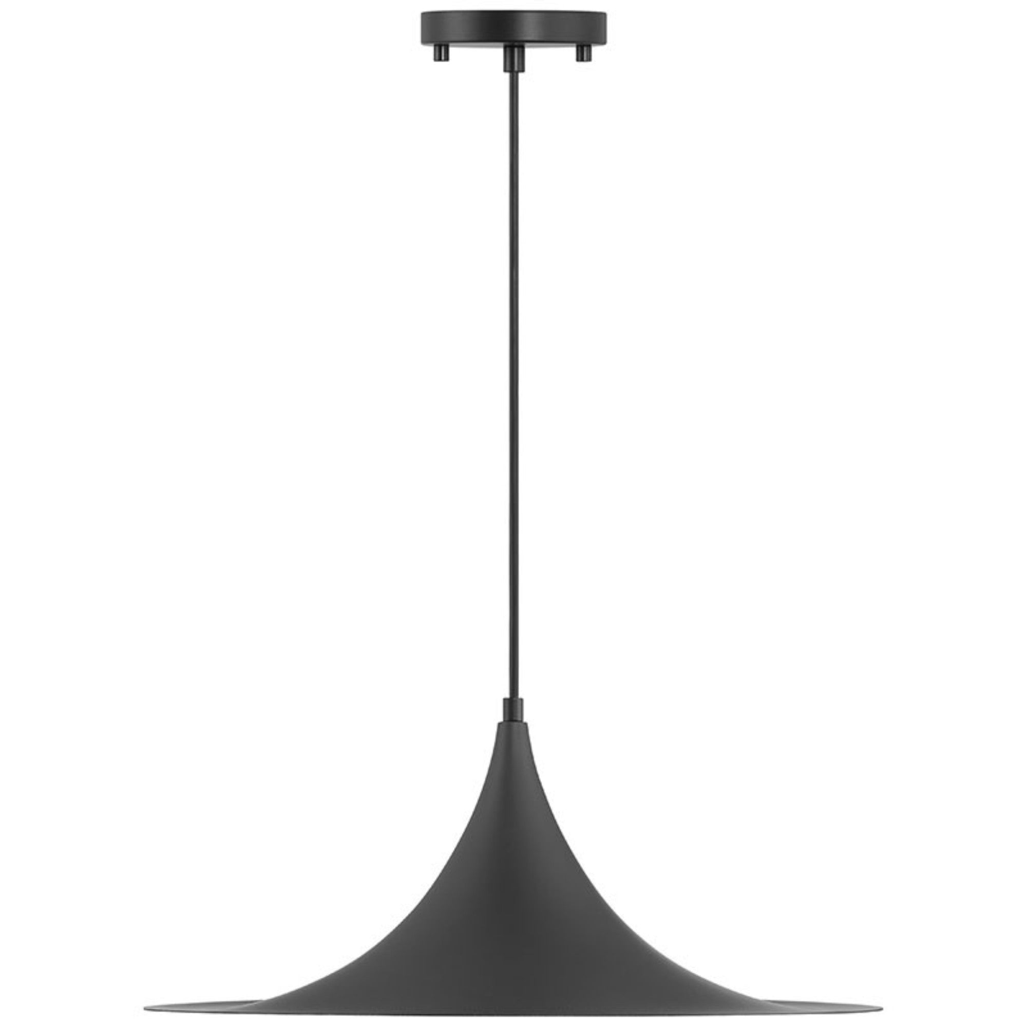 Costa 19" LED Pendant, Matte Black Finish - Bees Lighting
