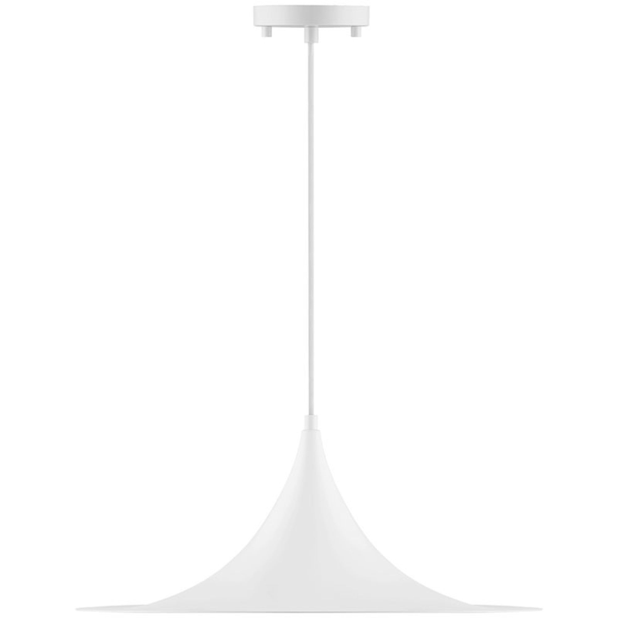 Costa 19" LED Pendant, Matte White Finish