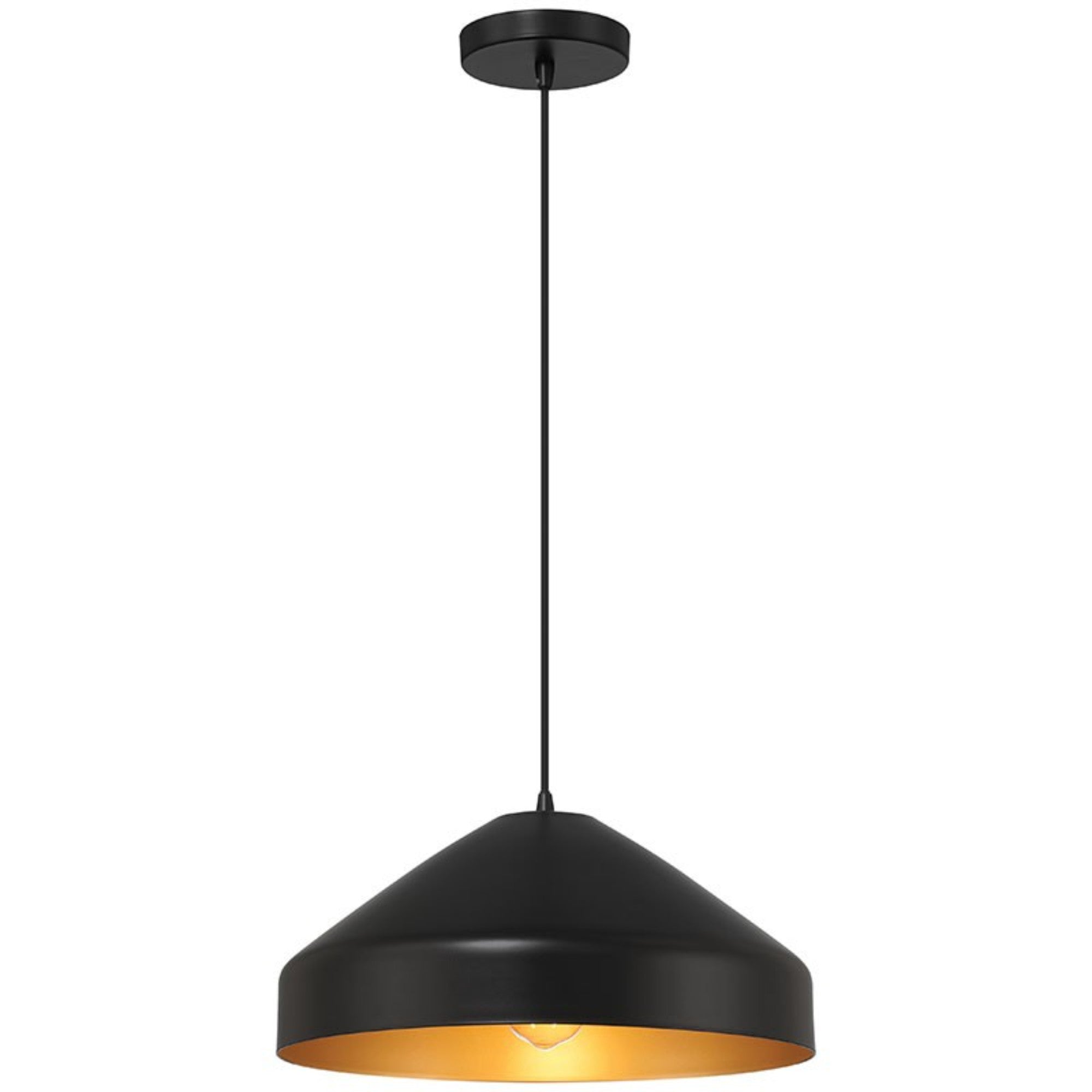 Prism 14" Pendant, Matte Black Finish