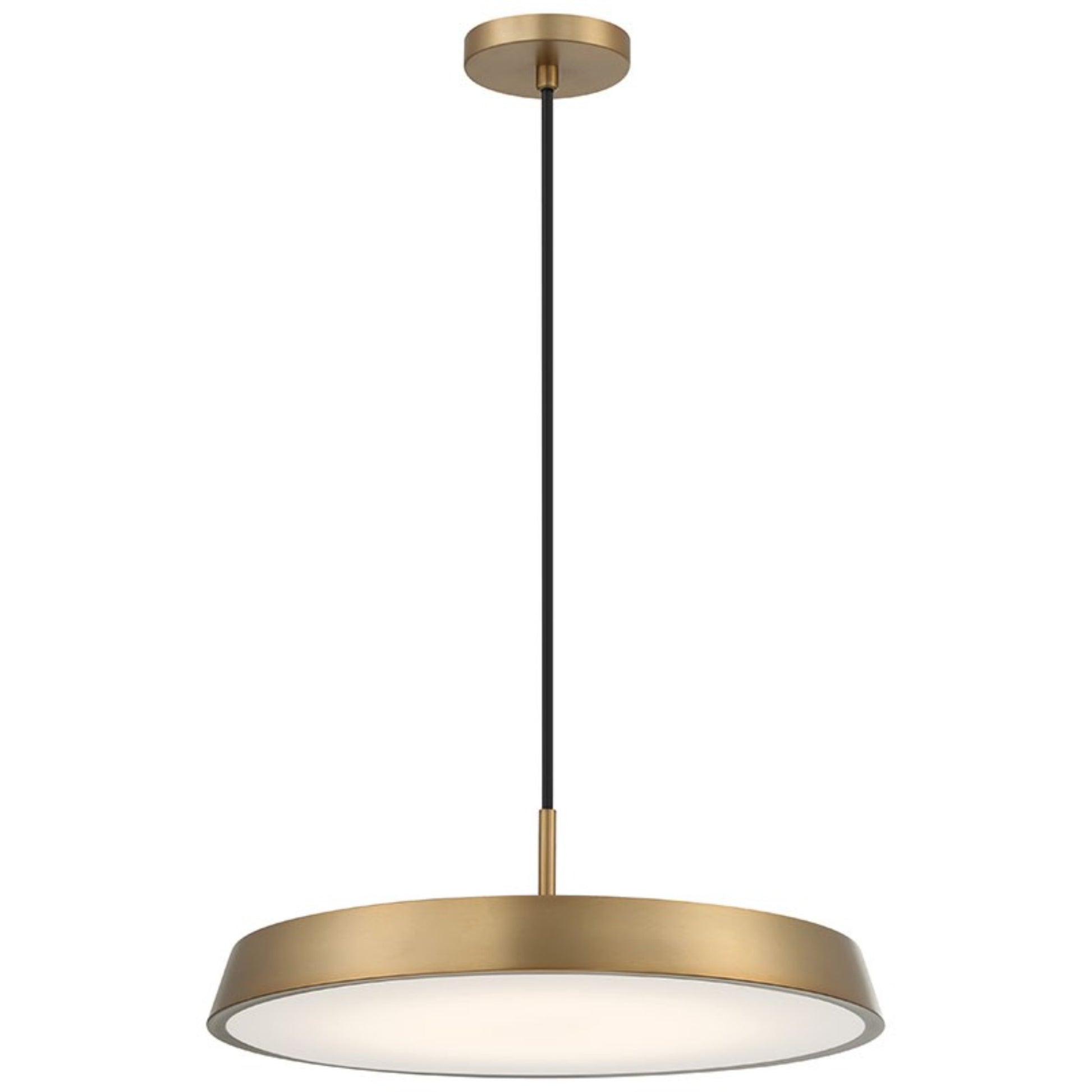Tallinn 18" LED Pendant, Brushed Gold Finish - Bees Lighting