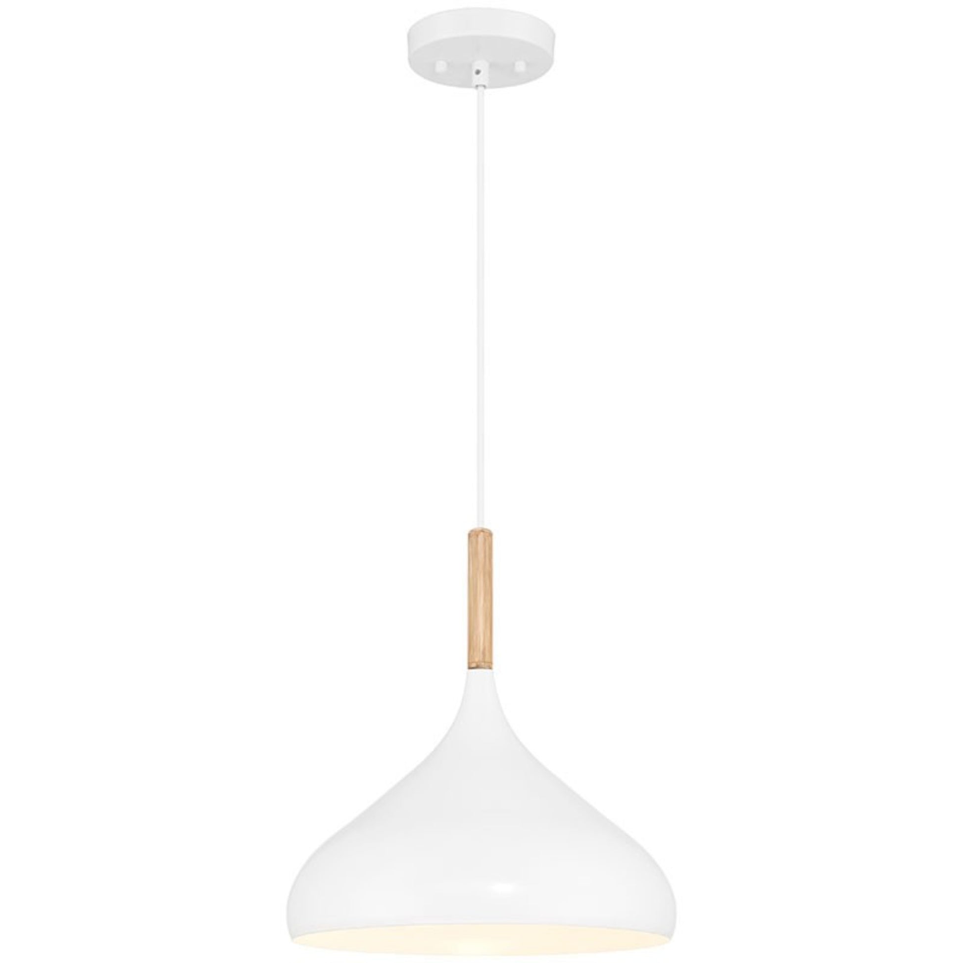 Olivia 14" Pendant, White Finish - Bees Lighting