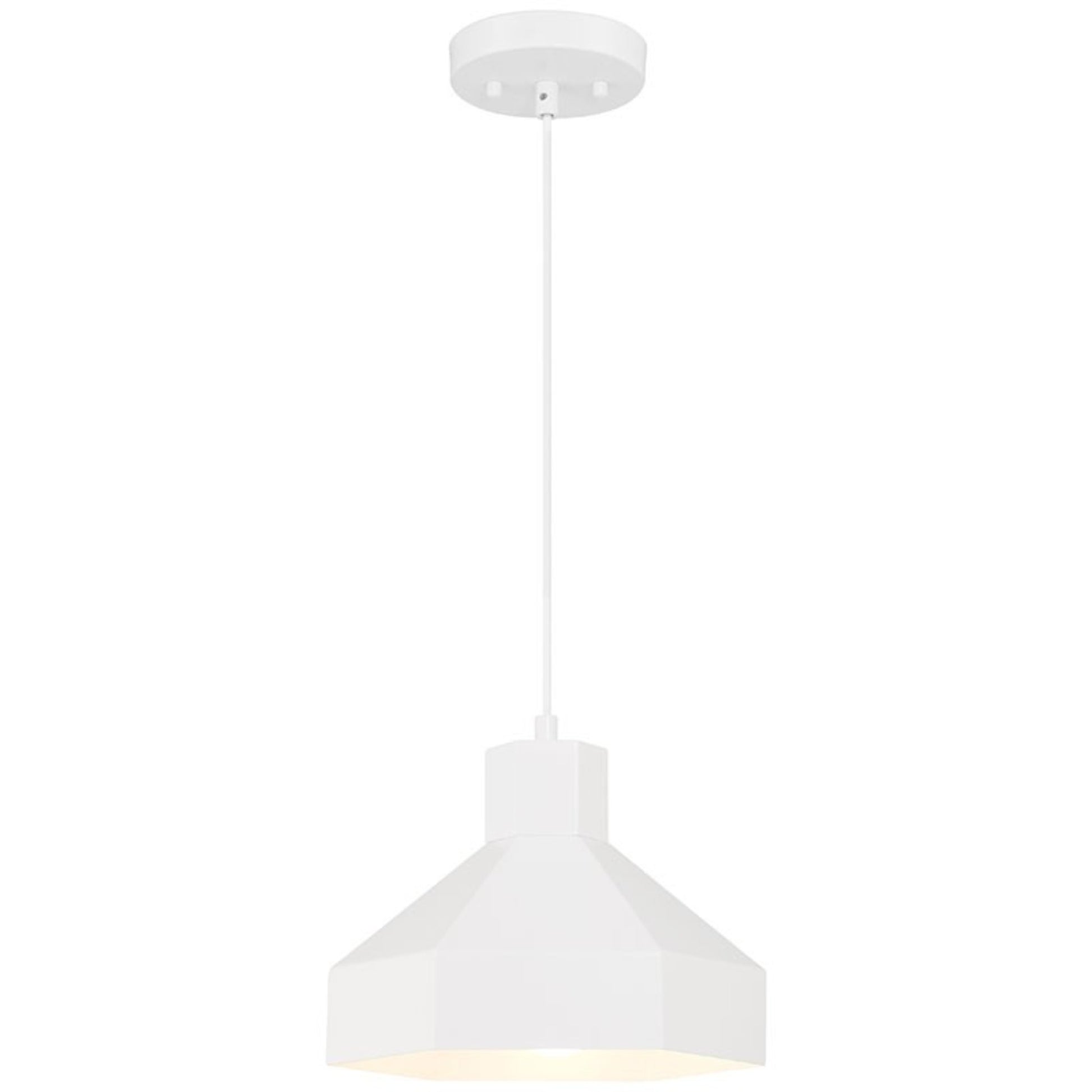 Poly 11" Pendant, Matte White Finish - Bees Lighting