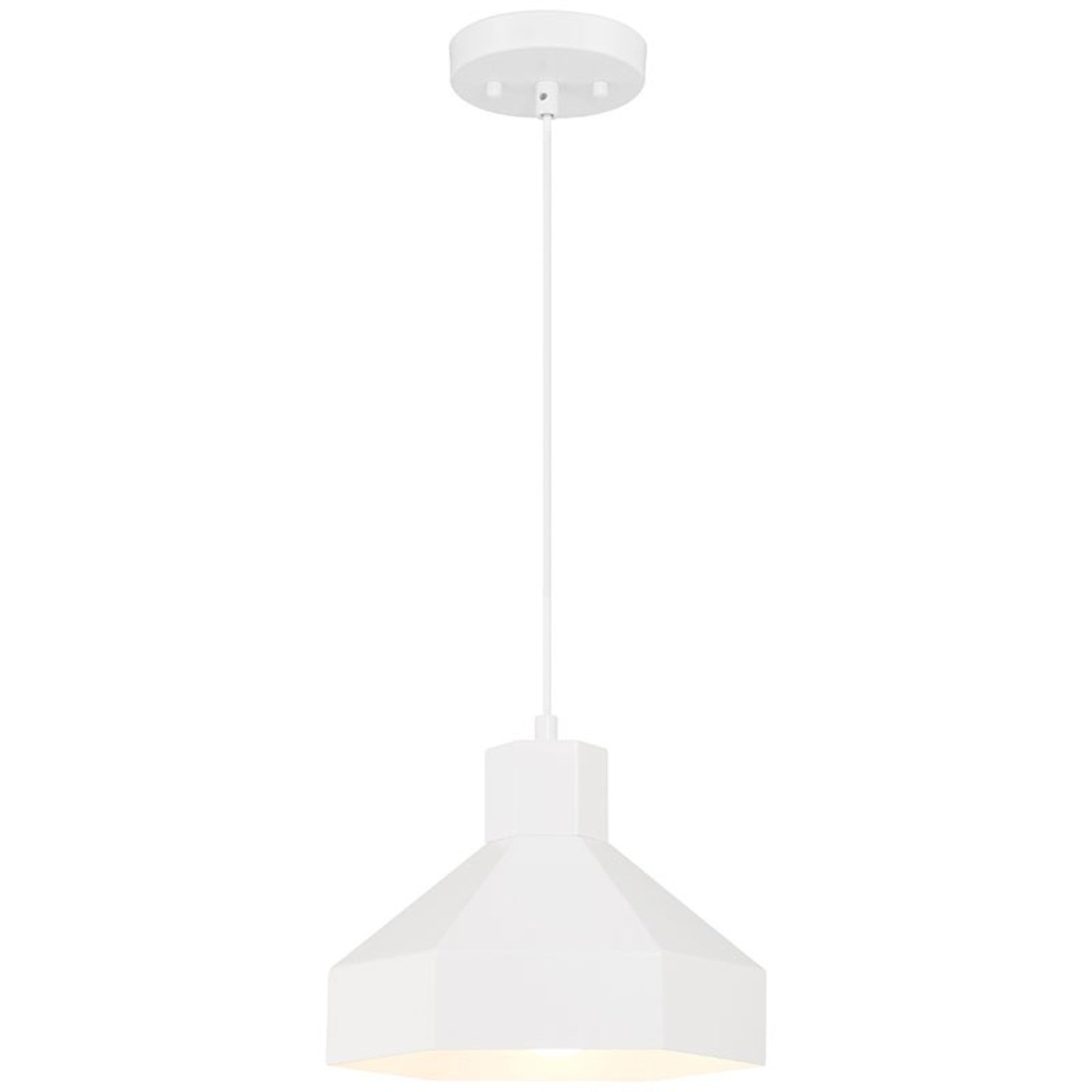 Poly 11" Pendant, Matte White Finish - Bees Lighting