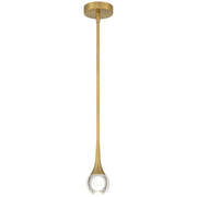 Georgia 9" LED Pendant, Antique Brushed Brass Finish - Bees Lighting