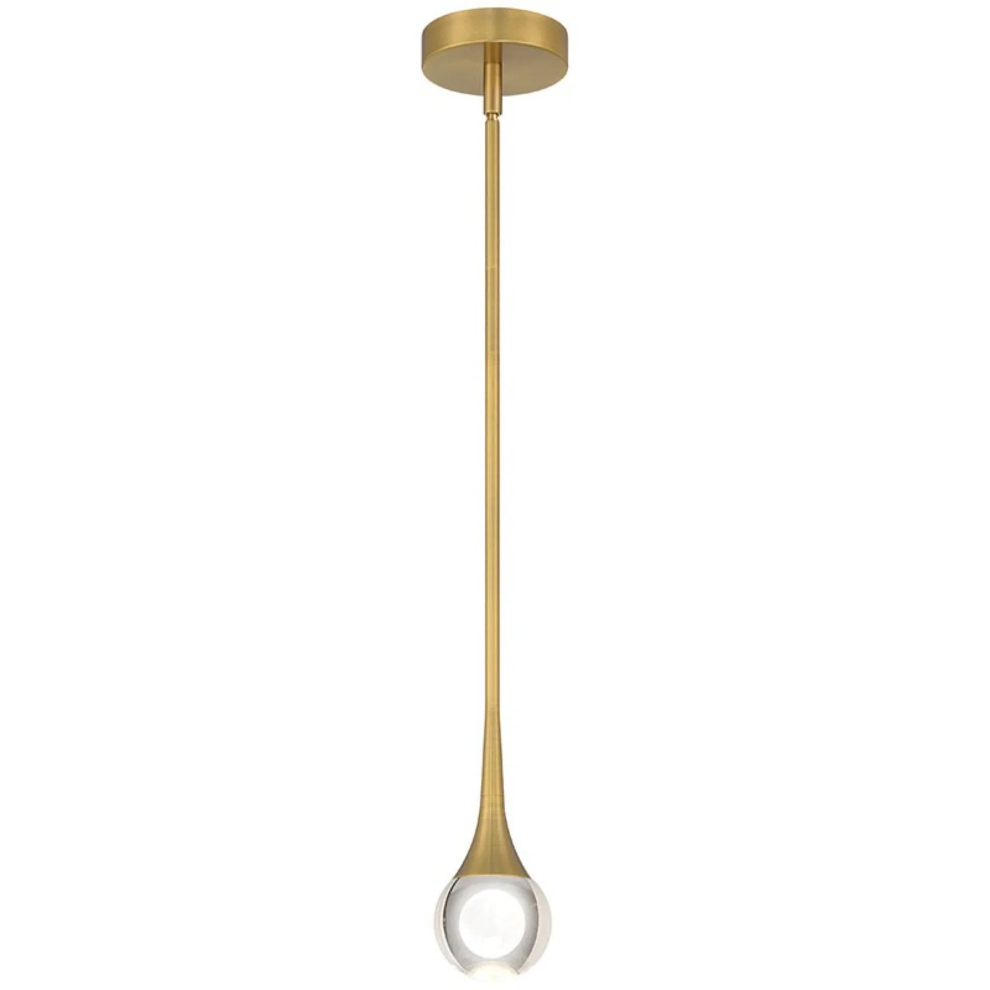 Georgia 9" LED Pendant, Antique Brushed Brass Finish - Bees Lighting