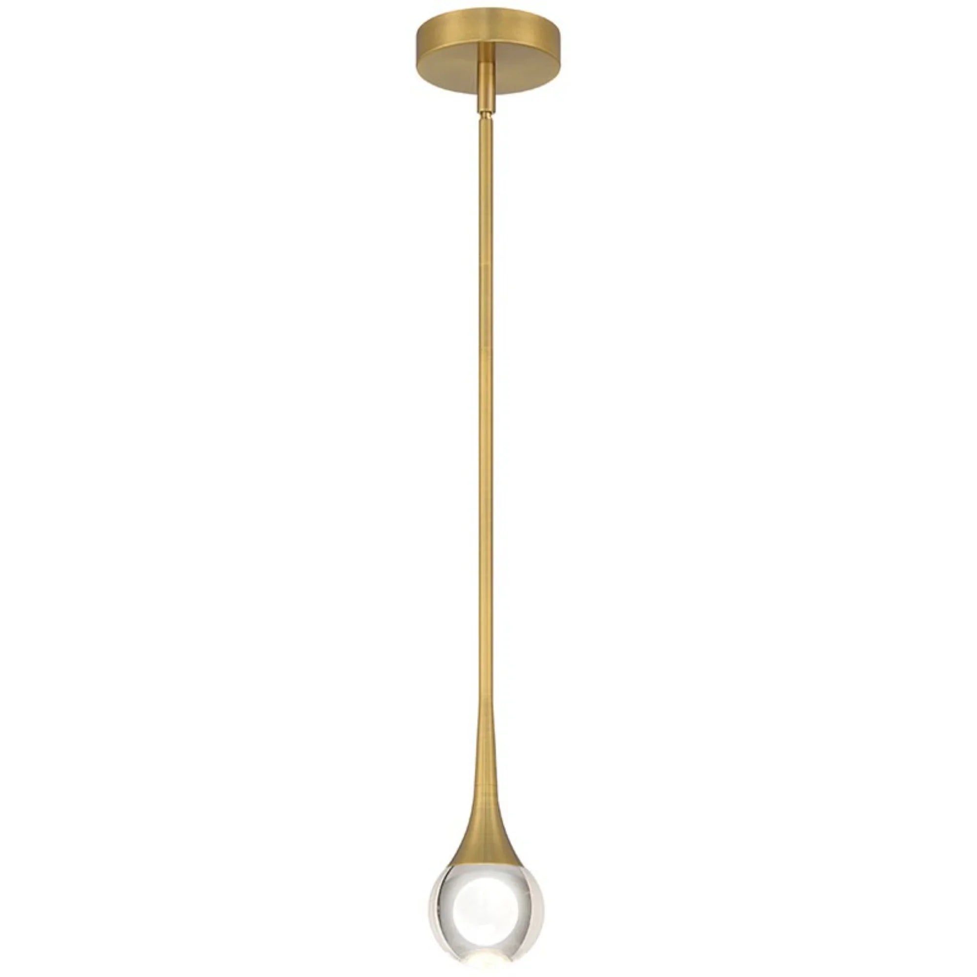 Georgia 9" LED Pendant, Antique Brushed Brass Finish - Bees Lighting