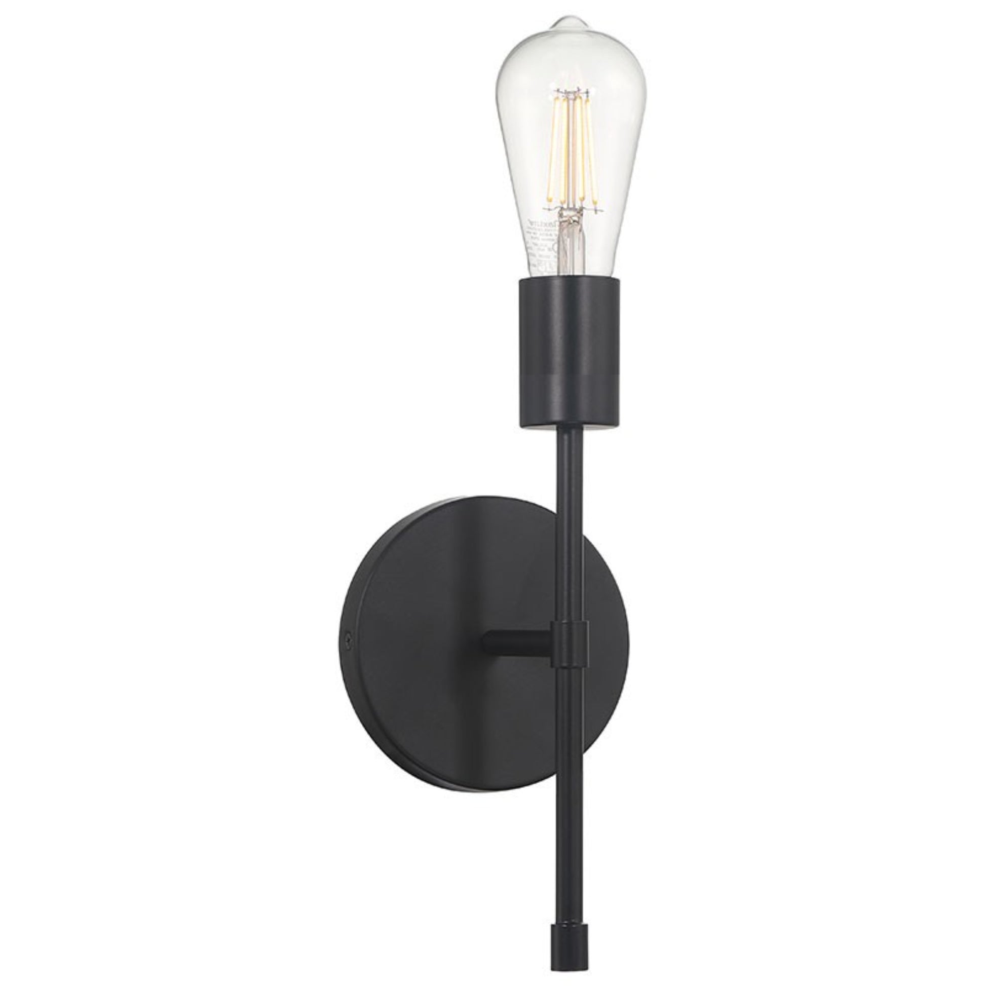 Iconic II 12" LED Wall Sconce, Matte Black Finish - Bees Lighting