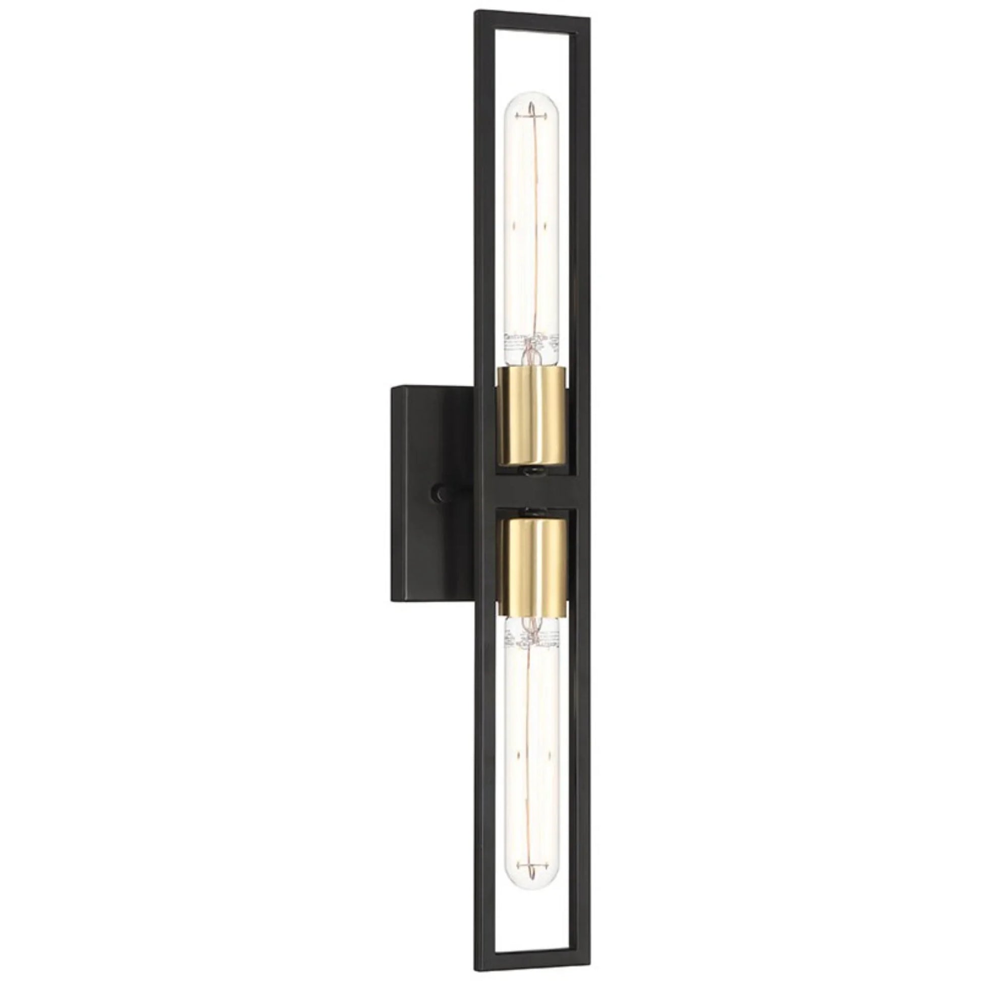 Tyne 21" LED Wall Sconce, Black with Antique Brushed Brass Finish - Bees Lighting