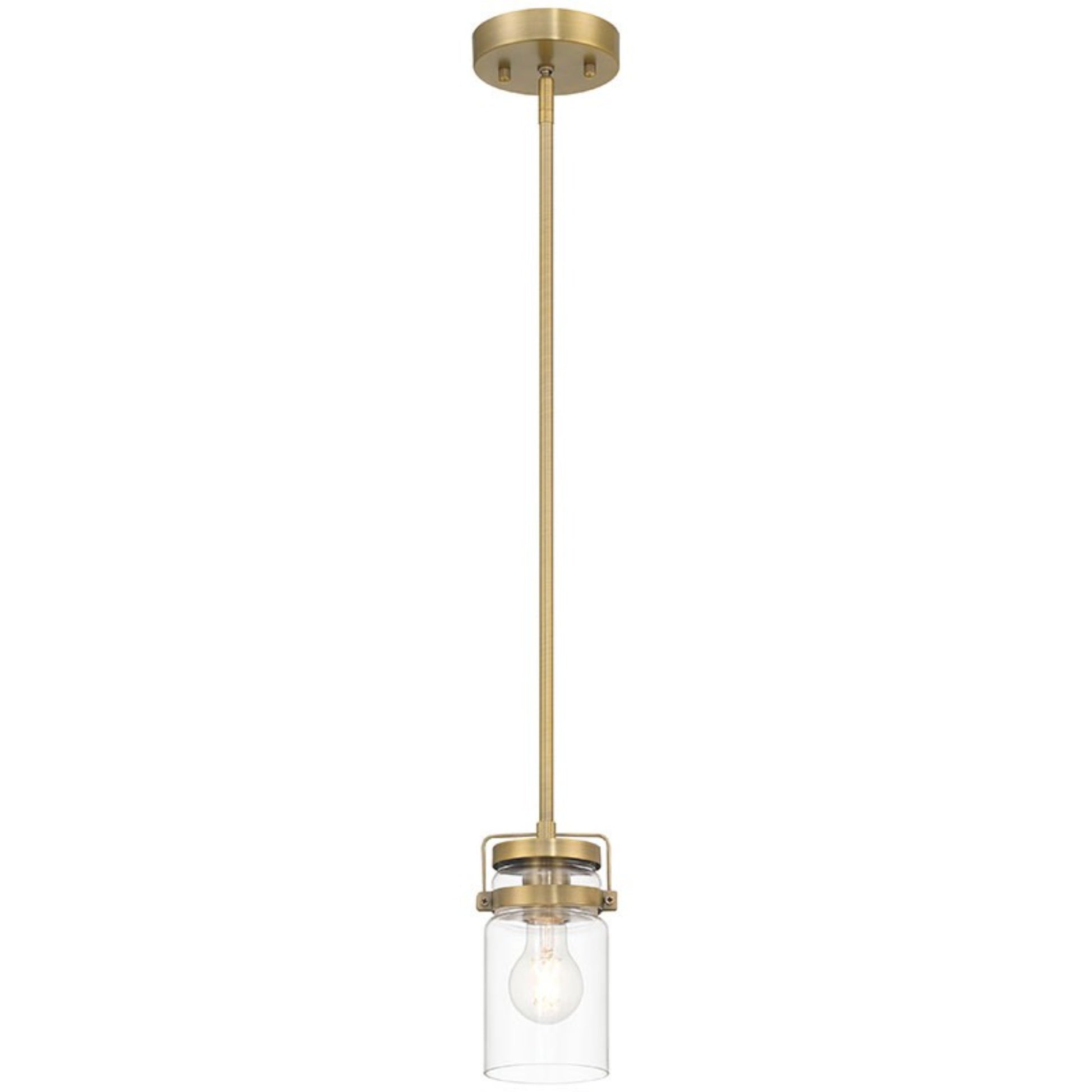 Shelby 8" Pendant, Brushed Gold Finish - Bees Lighting