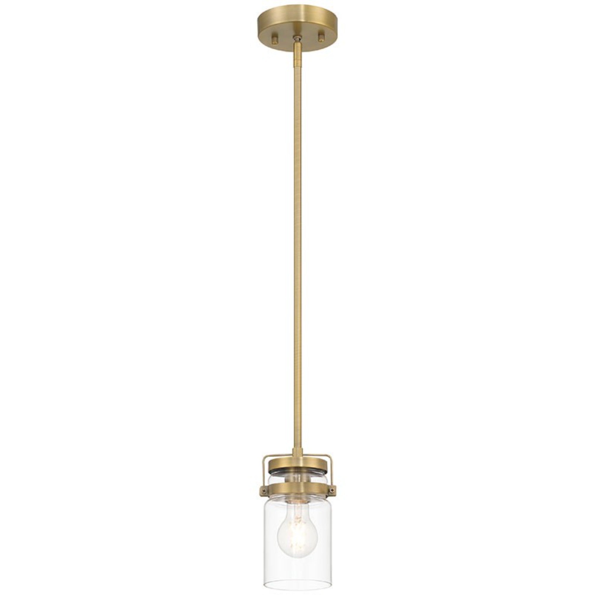 Shelby 8" Pendant, Brushed Gold Finish - Bees Lighting