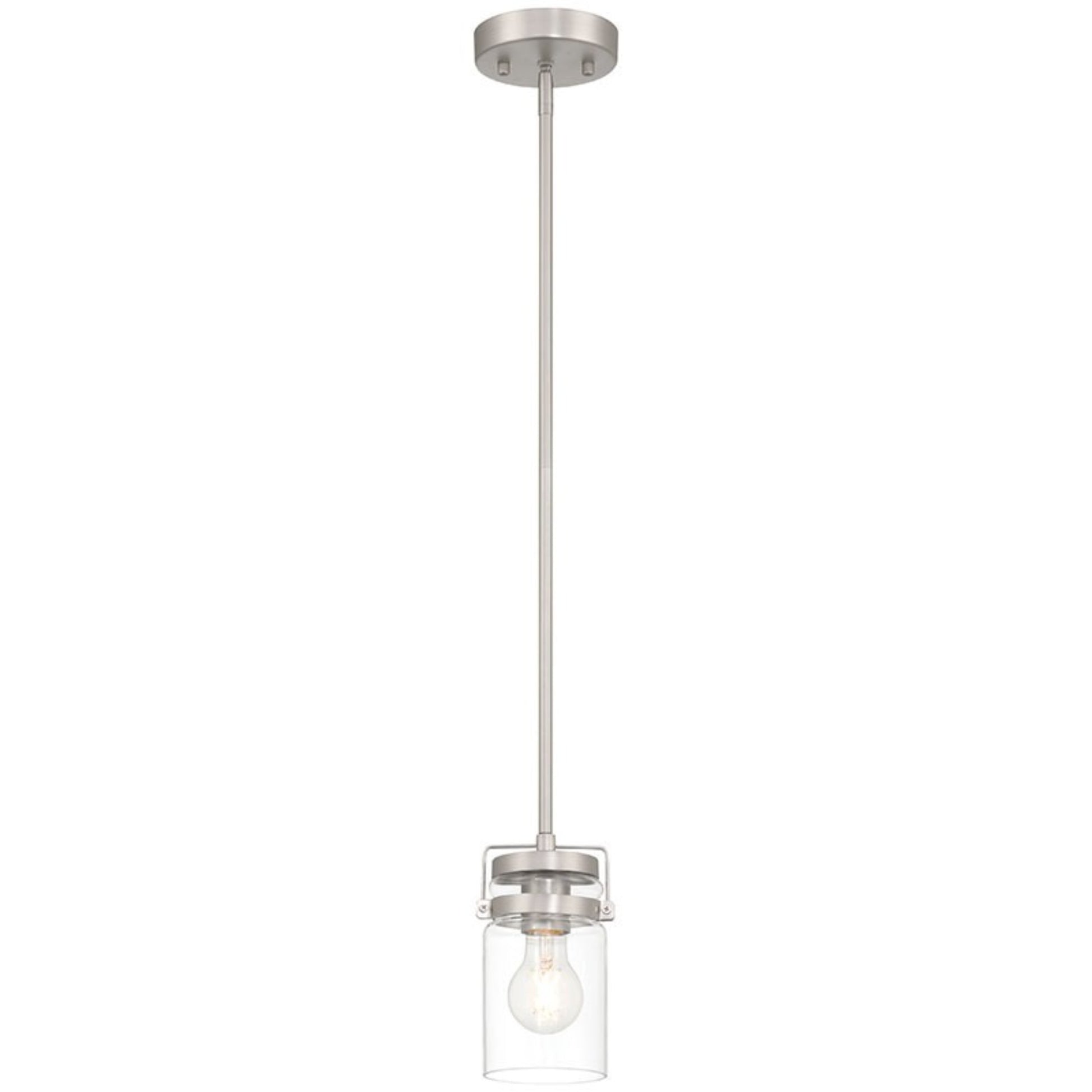 Shelby 8" Pendant, Brushed Steel Finish - Bees Lighting