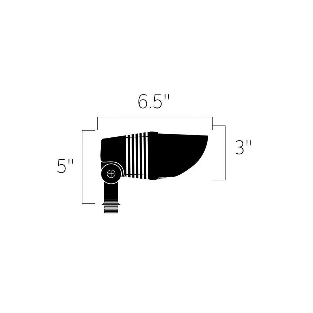 Accent 1-Light Spot Light, Thermoplastic Black Material - Bees Lighting