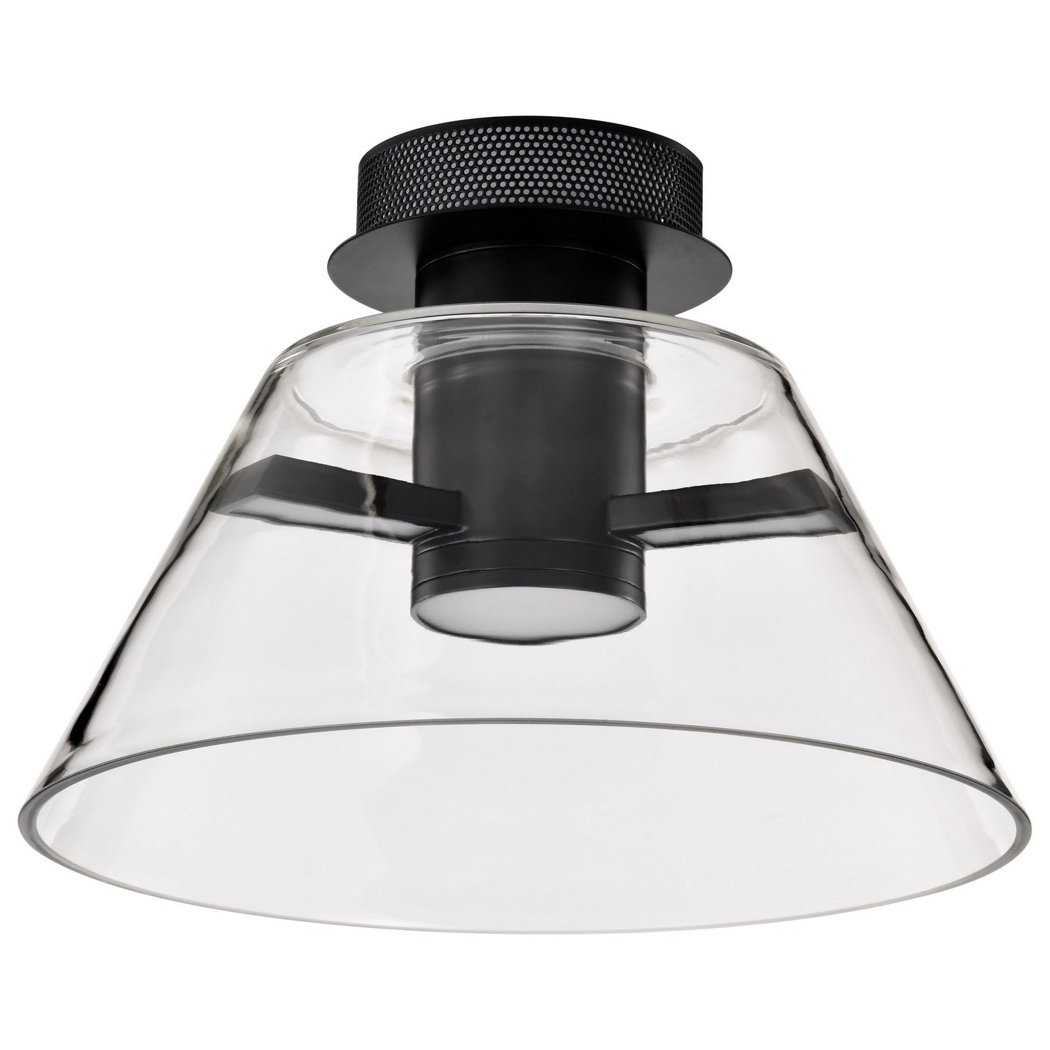 Edmond LED Semi-flush Mount Light, Clear Glass - Bees Lighting