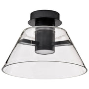 Edmond LED Semi-flush Mount Light, Clear Glass - Bees Lighting