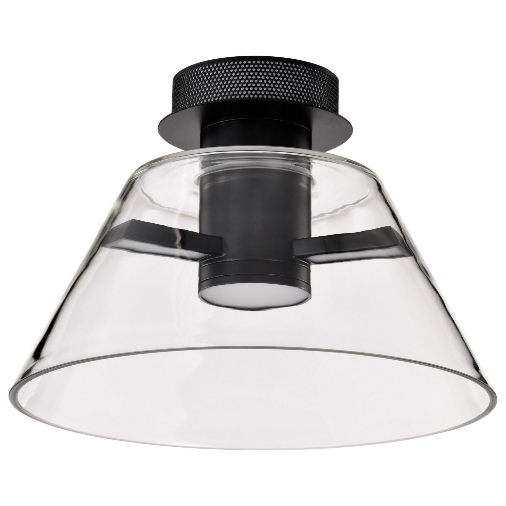 Edmond LED Semi-flush Mount Light, Clear Glass - Bees Lighting