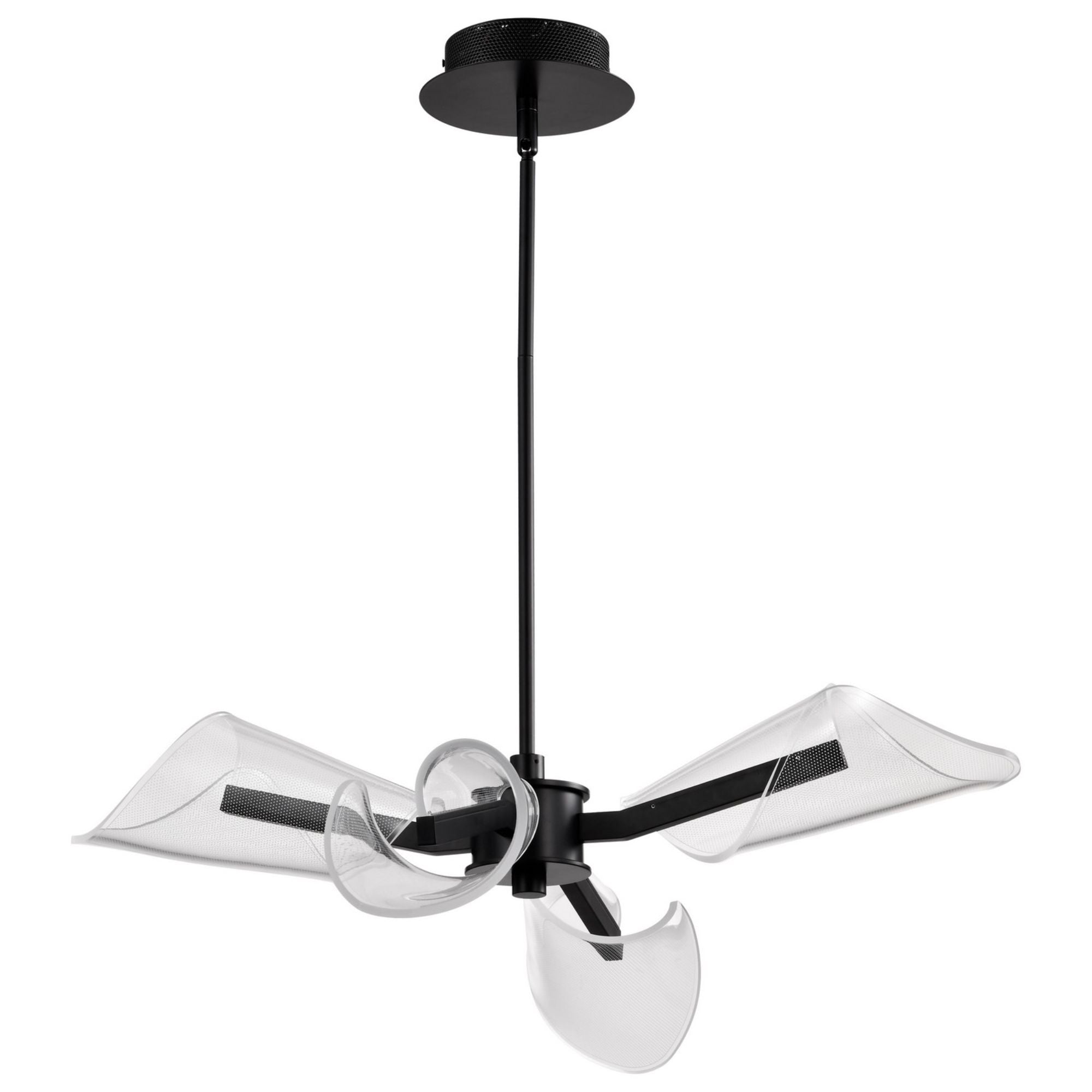 Sedona 27" 4 Lights LED Chandelier, Matte Black Finish