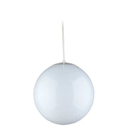 Leo Hanging Globe 8" Small Pendant, White Finish - Bees Lighting