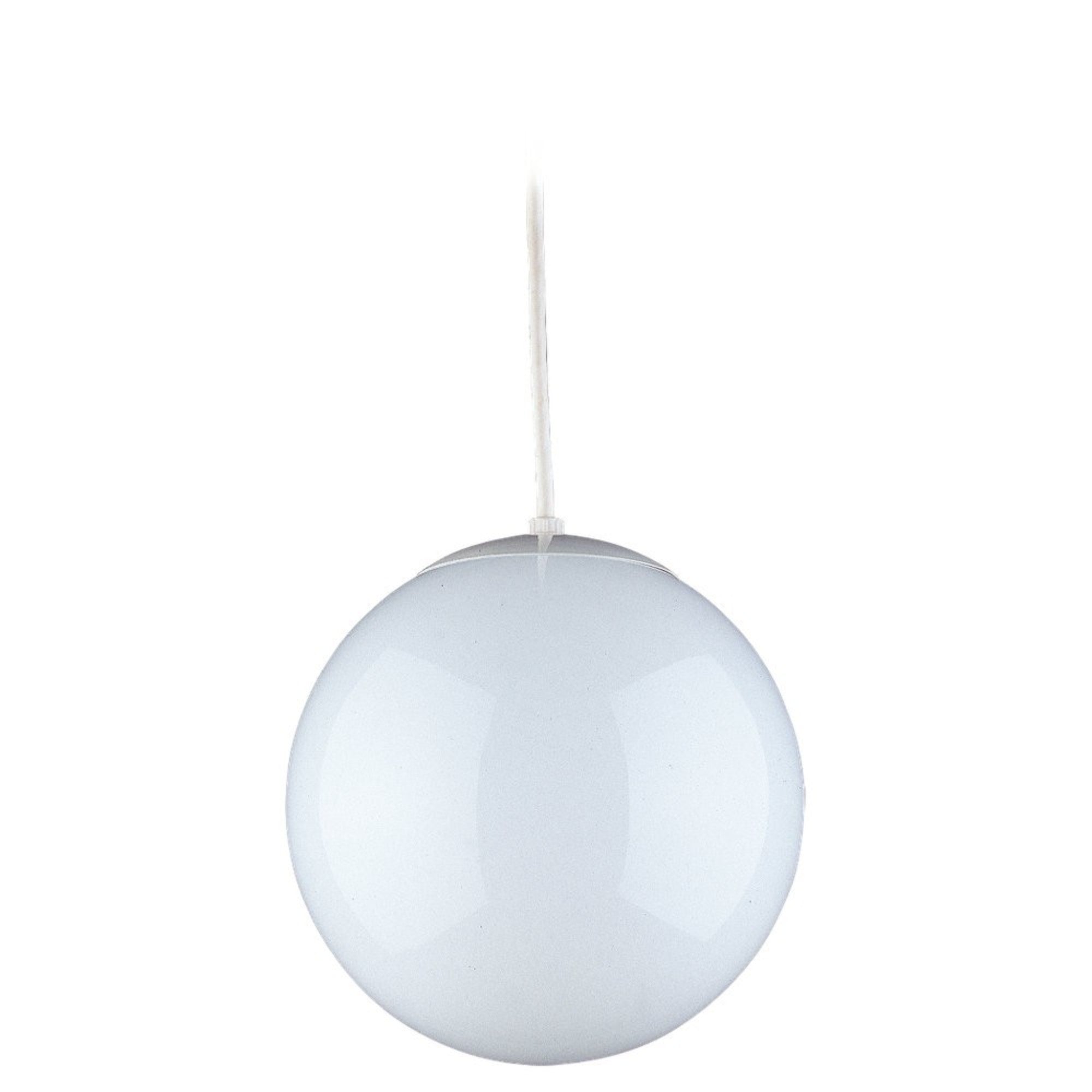 Leo Hanging Globe 8" Small Pendant, White Finish - Bees Lighting