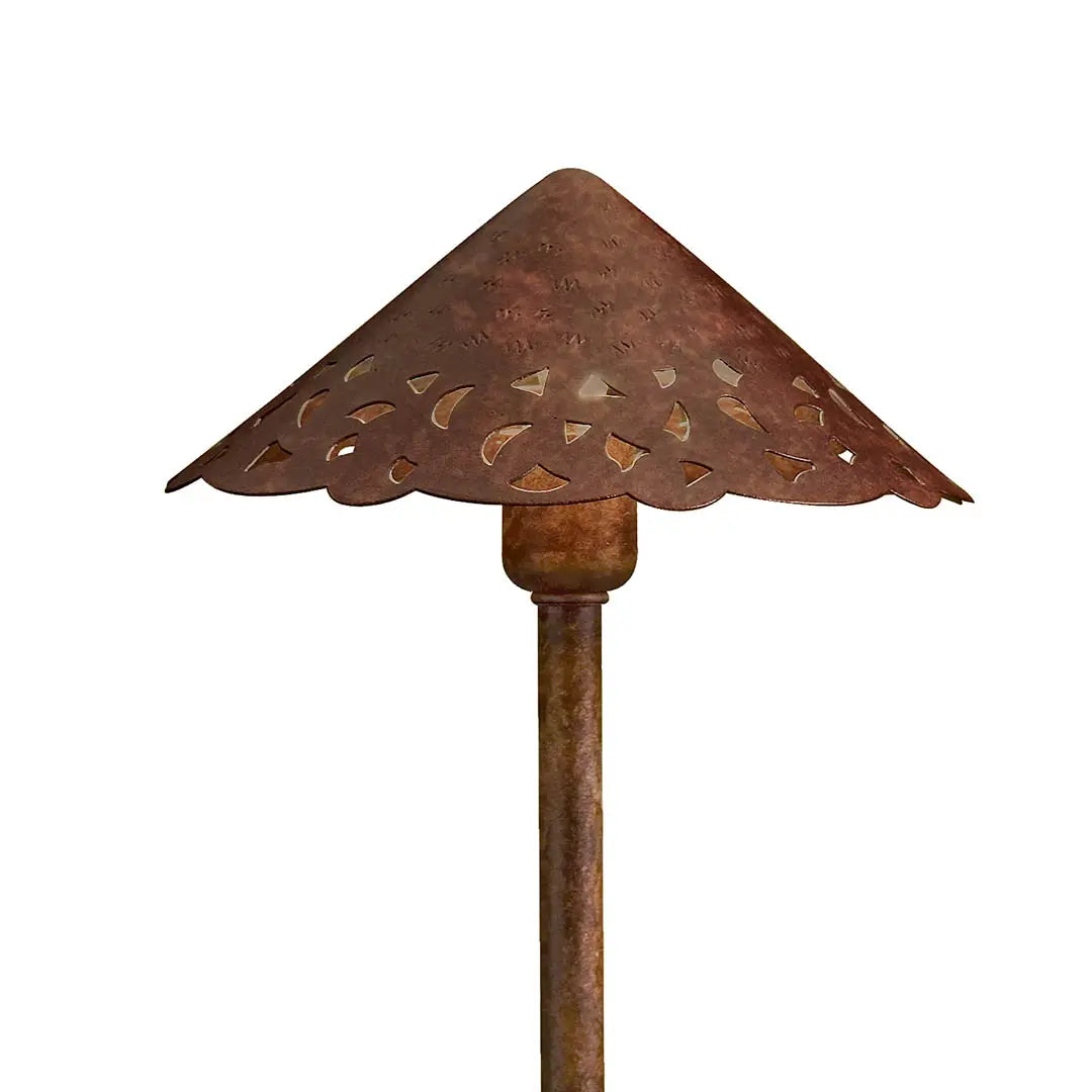 Hammered Roof Path Light, Textured Tannery Bronze - Bees Lighting