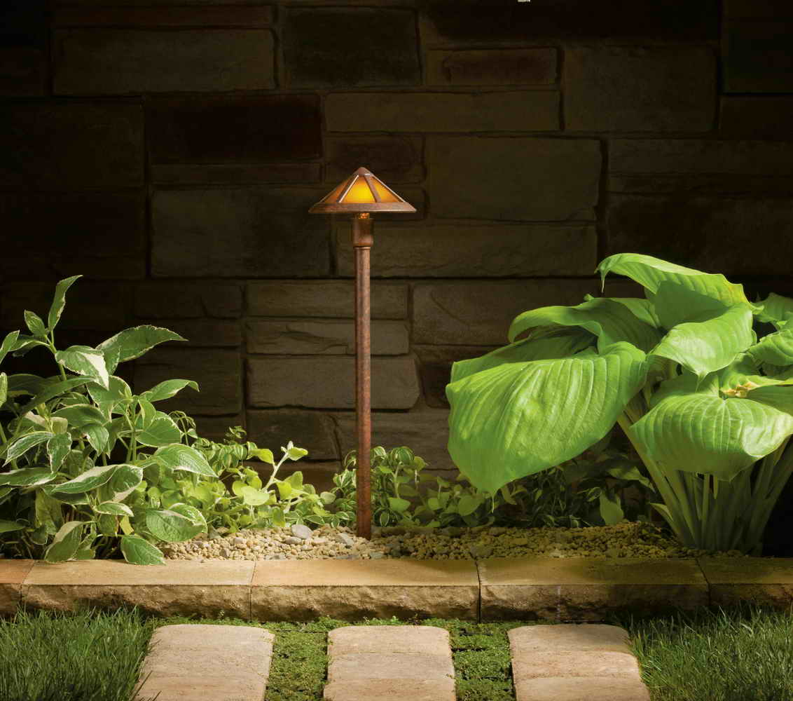 Mica Mission Path Light, Textured Tannery Bronze - Bees Lighting
